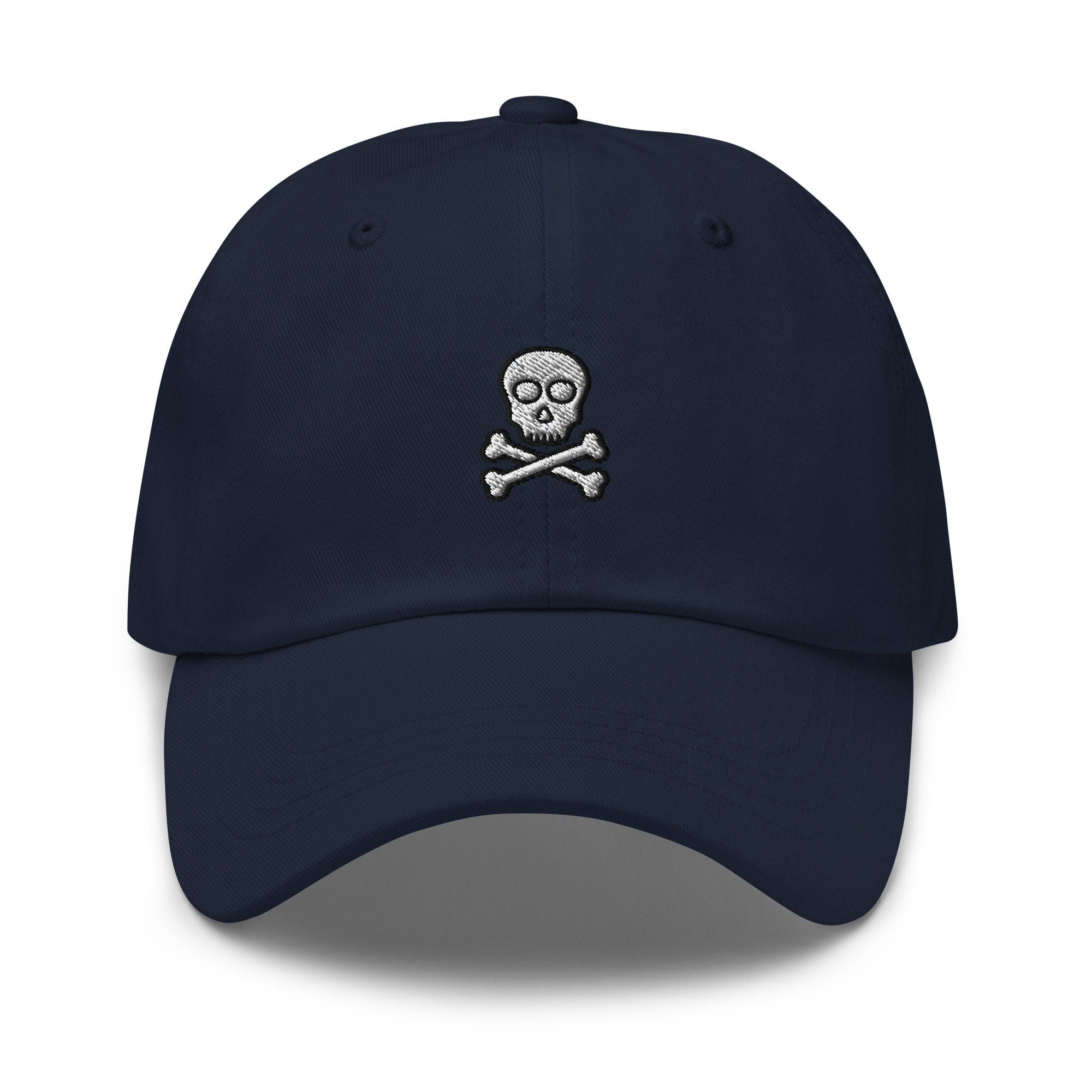 Skull and Crossbones Embroidered Dad Hat