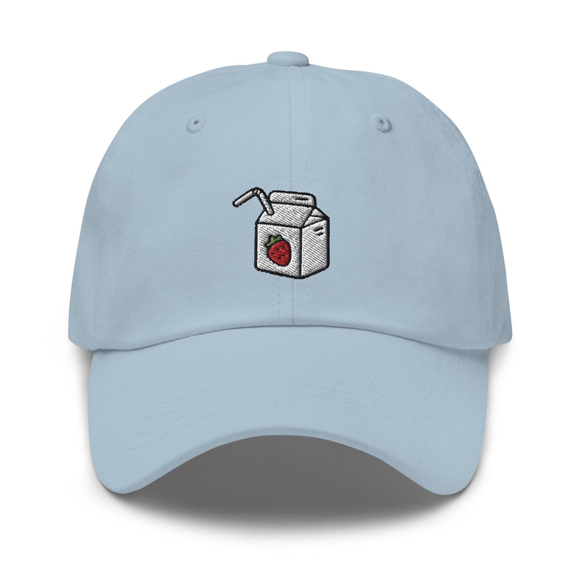Strawberry Milk Embroidered Dad Hat