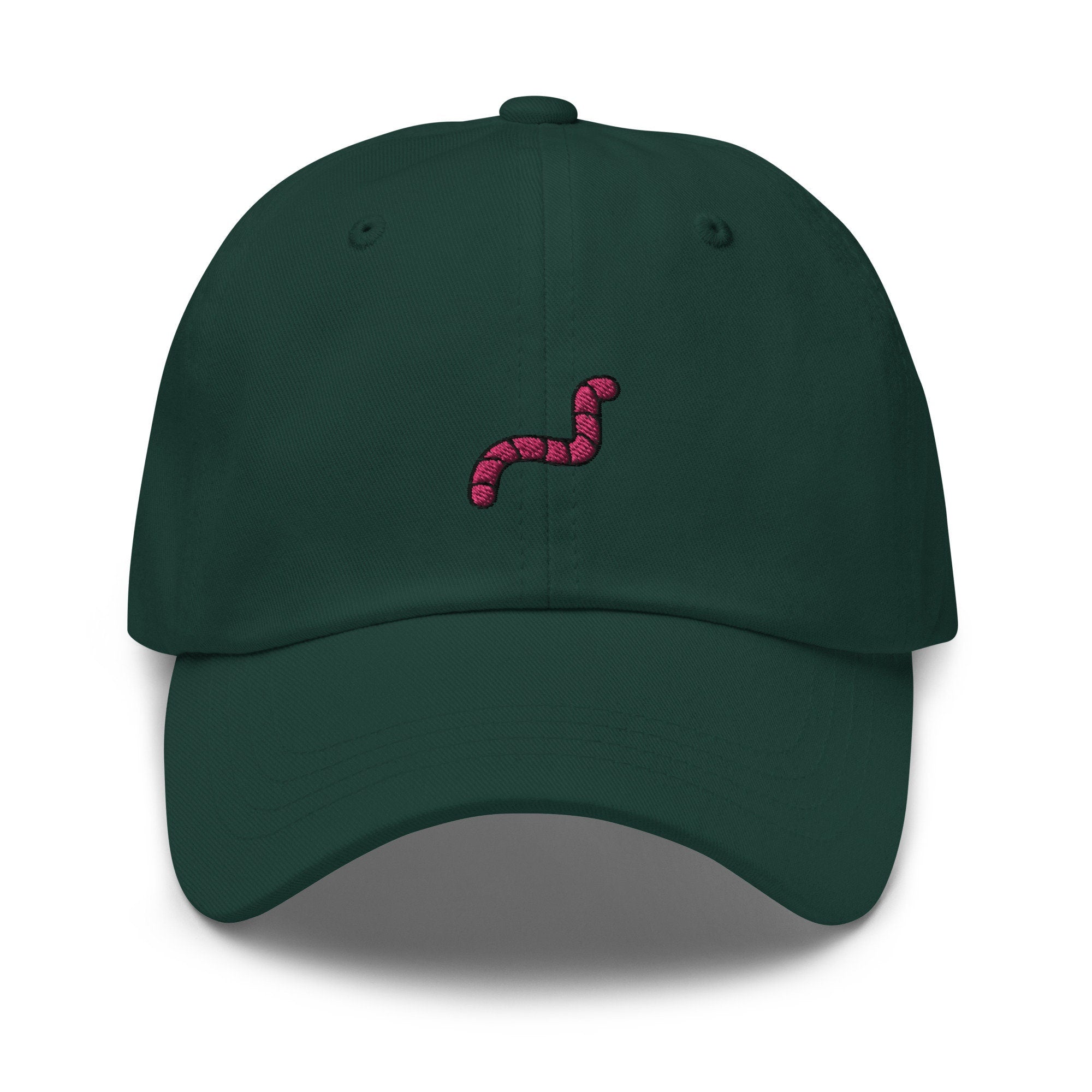 Worm Embroidered Dad Hat