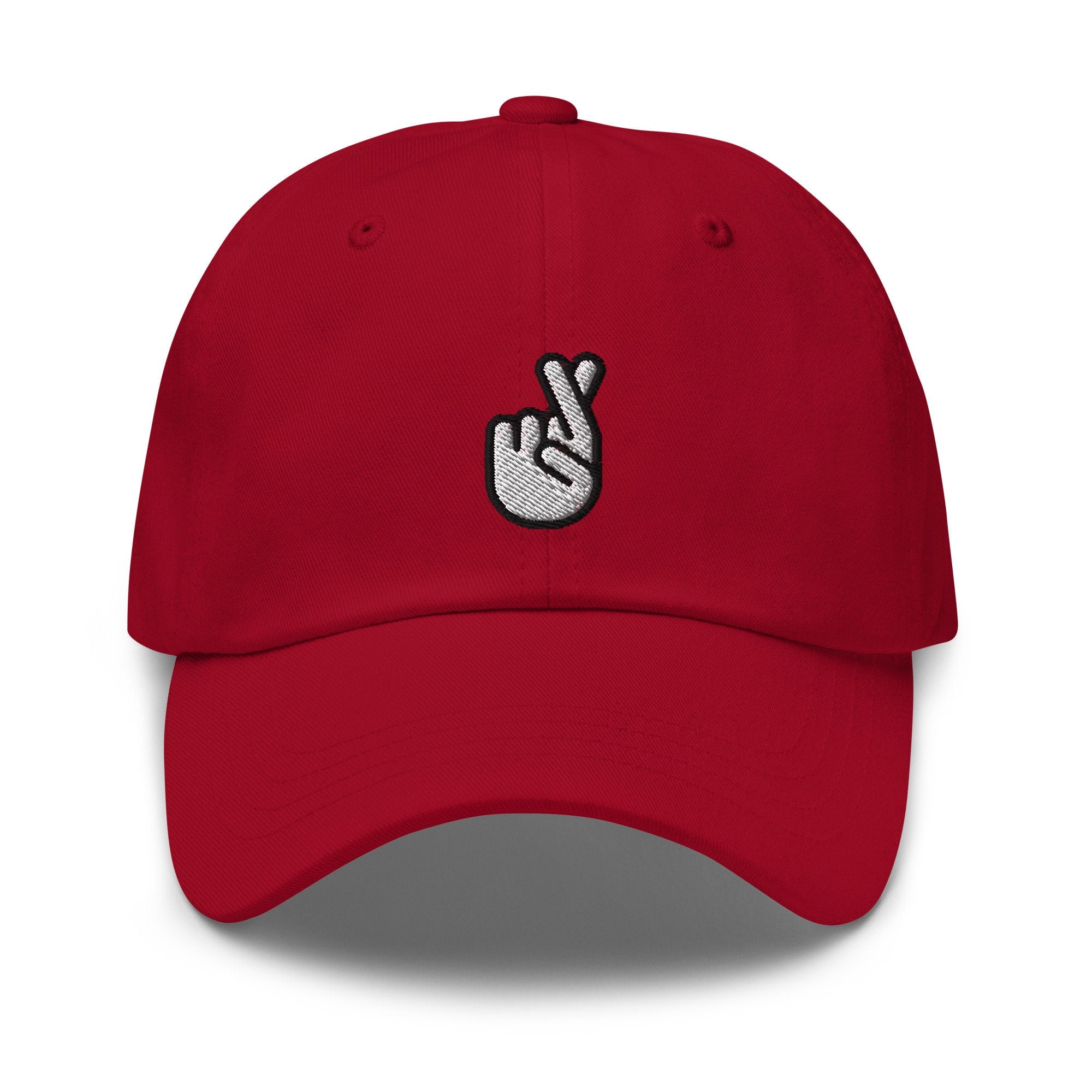 Fingers Crossed Embroidered Dad Hat