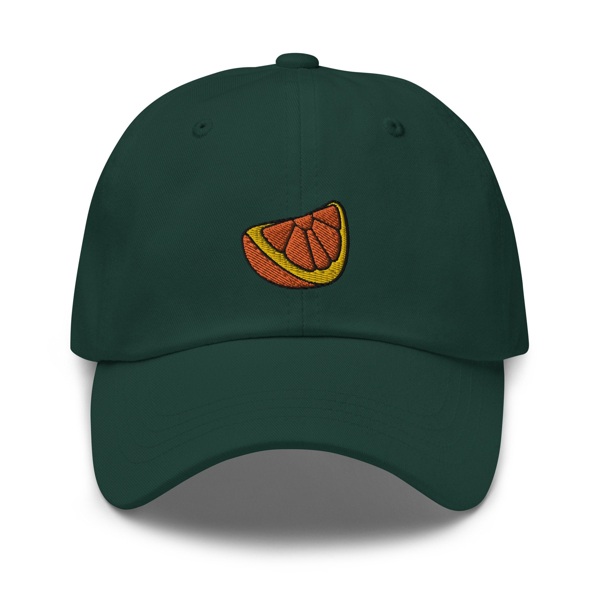 Orange Embroidered Dad Hat