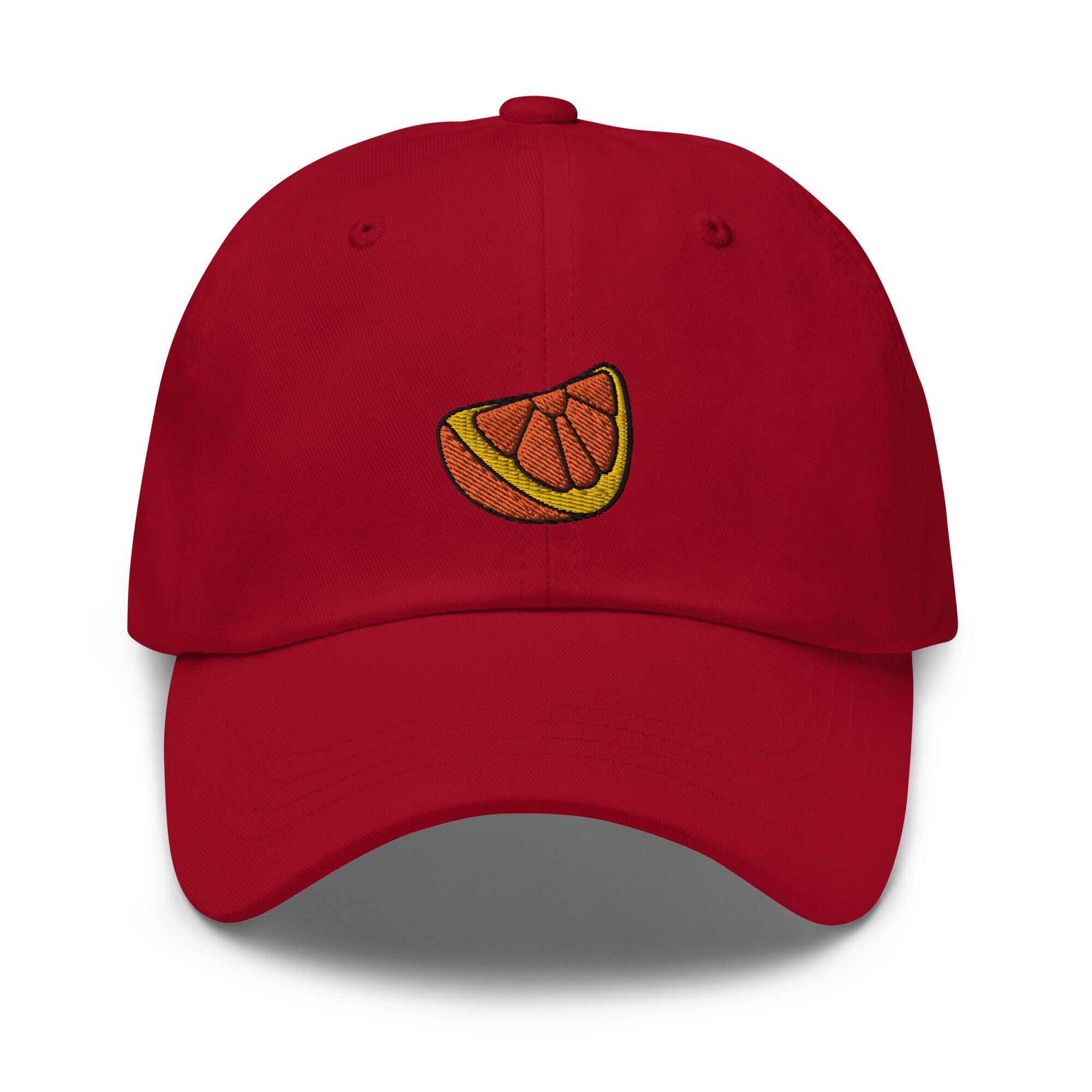 Orange Embroidered Dad Hat