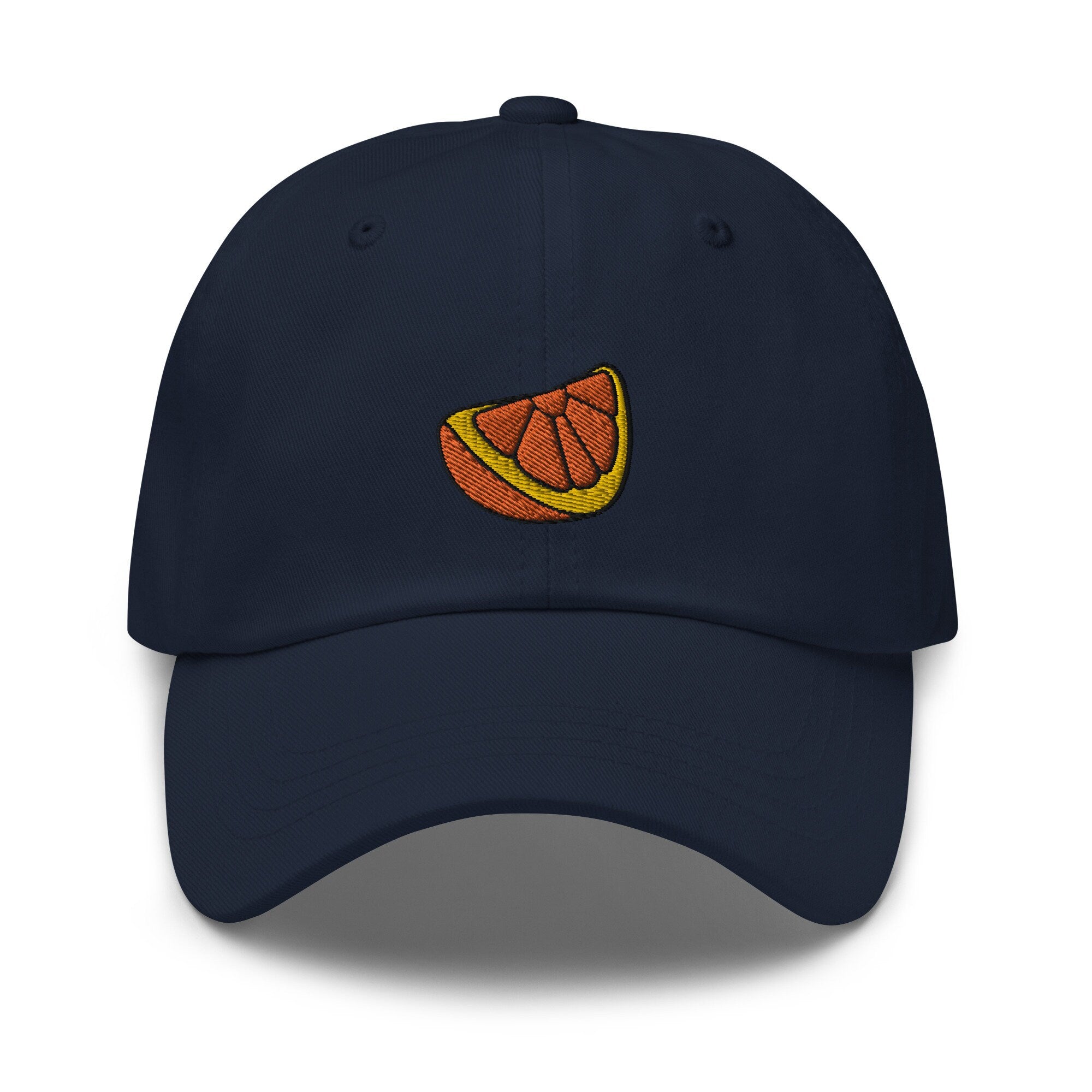 Orange Embroidered Dad Hat