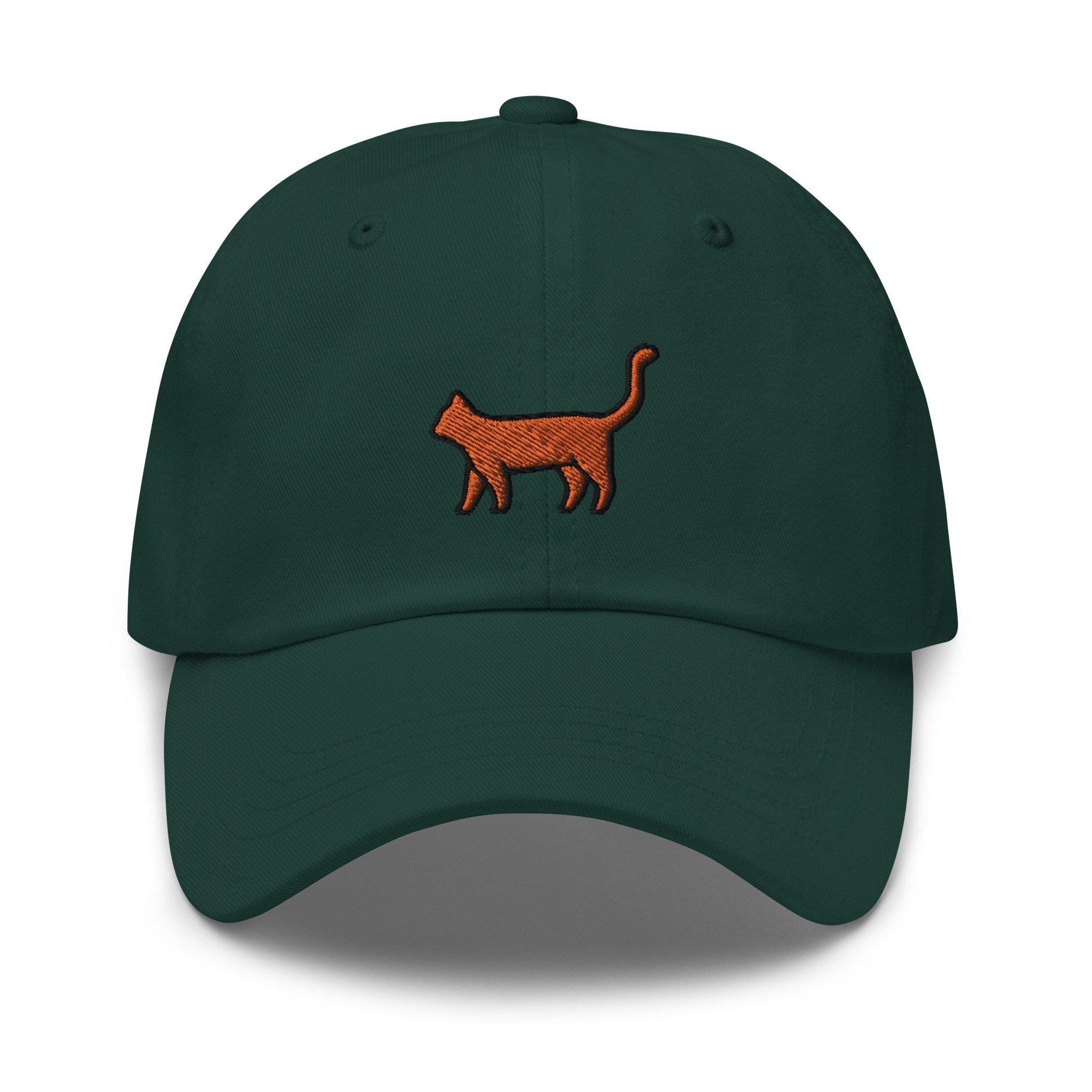 Orange Tabby Cat Embroidered Dad Hat