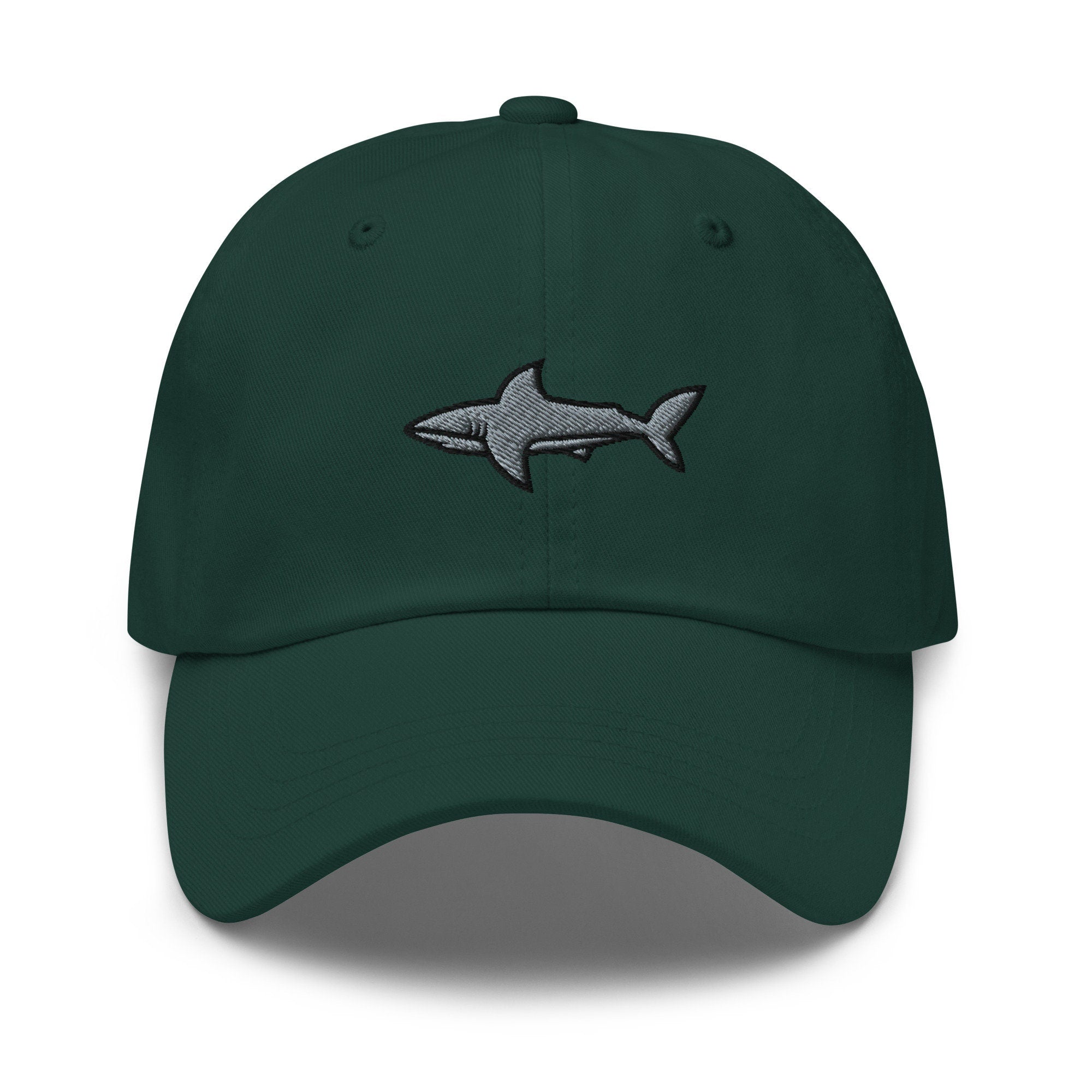 Shark Embroidered Dad Hat
