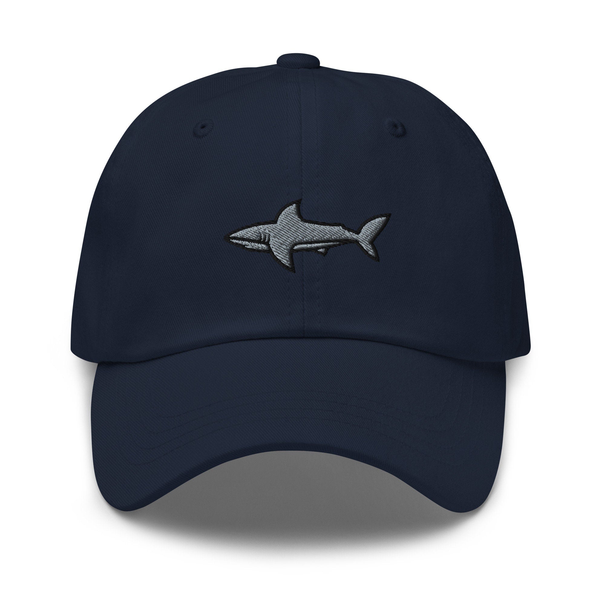Shark Embroidered Dad Hat