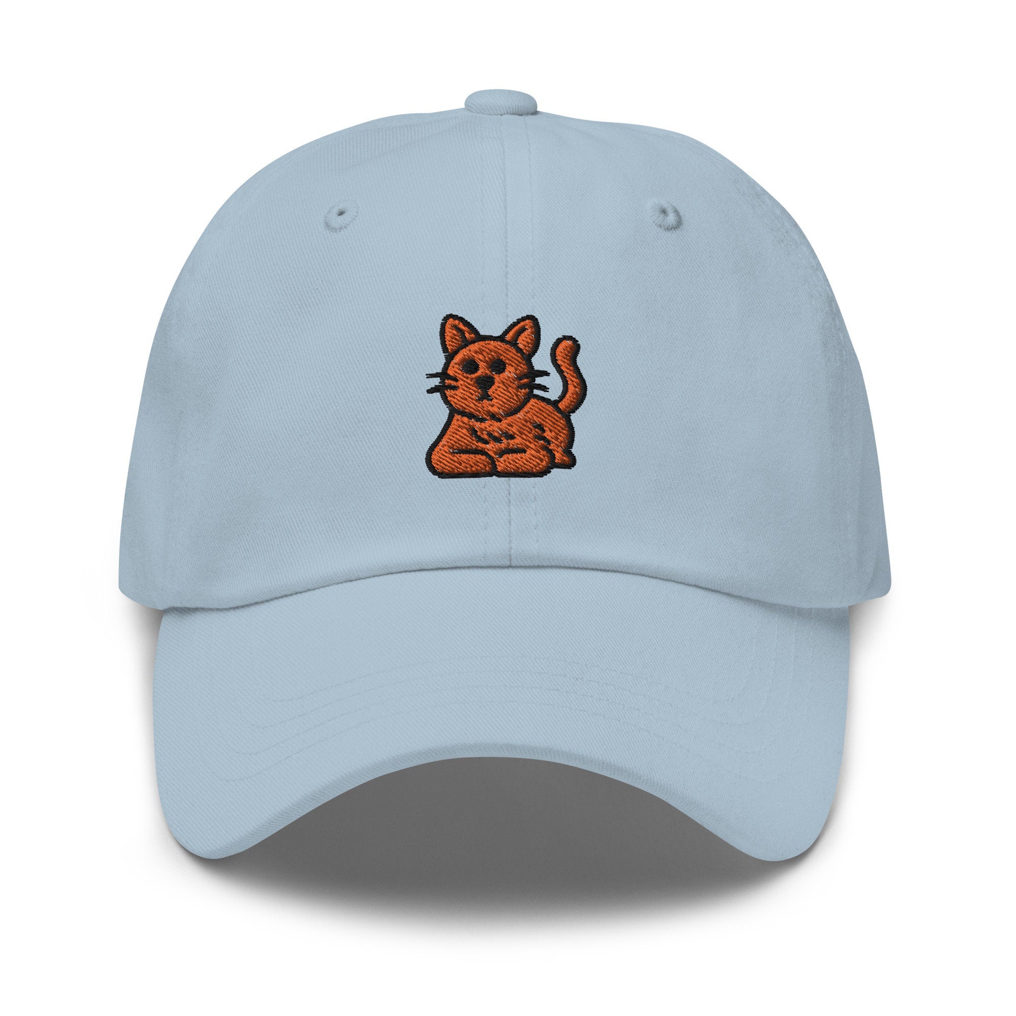 Orange Cat Embroidered Dad Hat