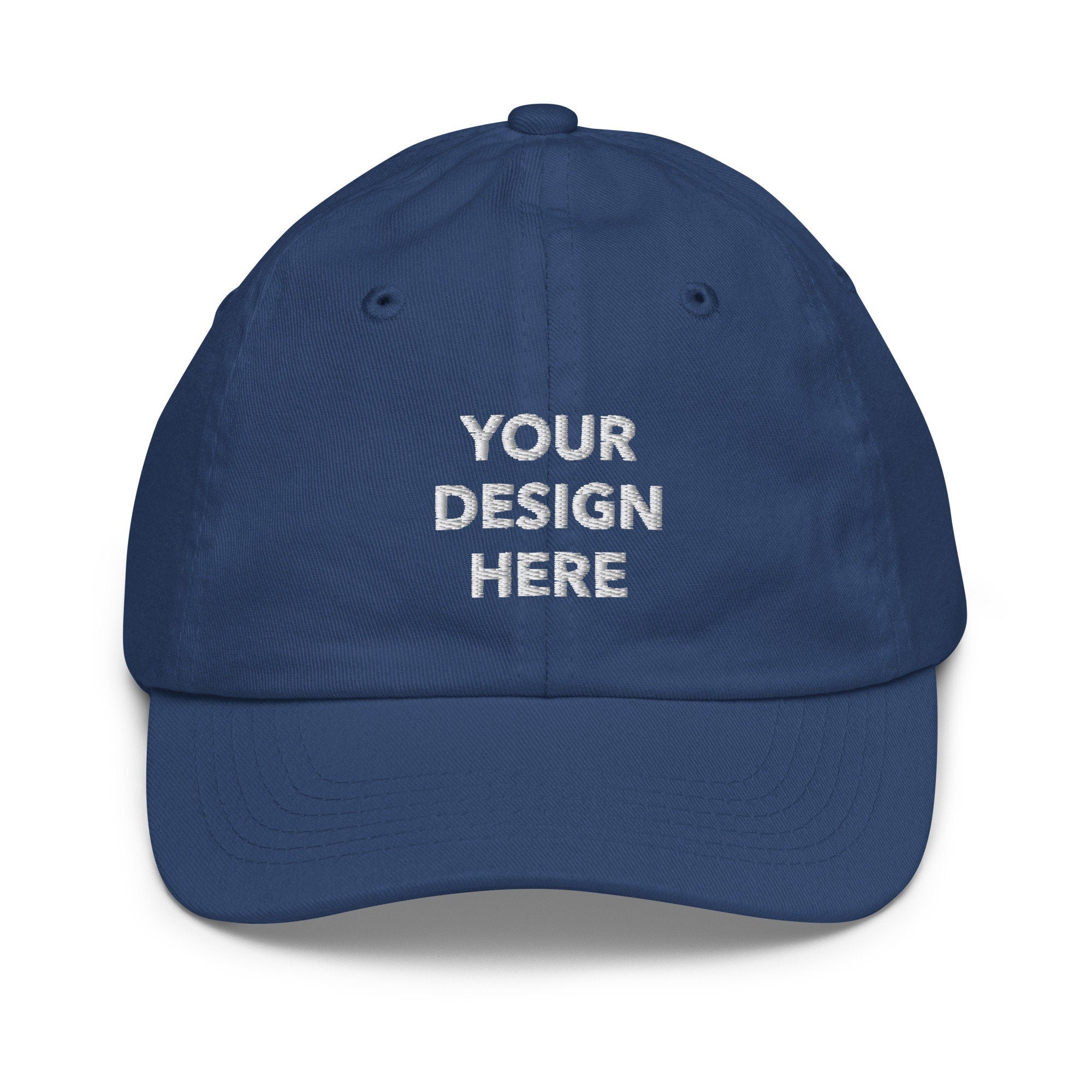 Personalized Embroidered Youth Hat, Customized Logo Hat, Embroidery With Your Own Text or Design, Handmade Custom Kids Baseball Cap