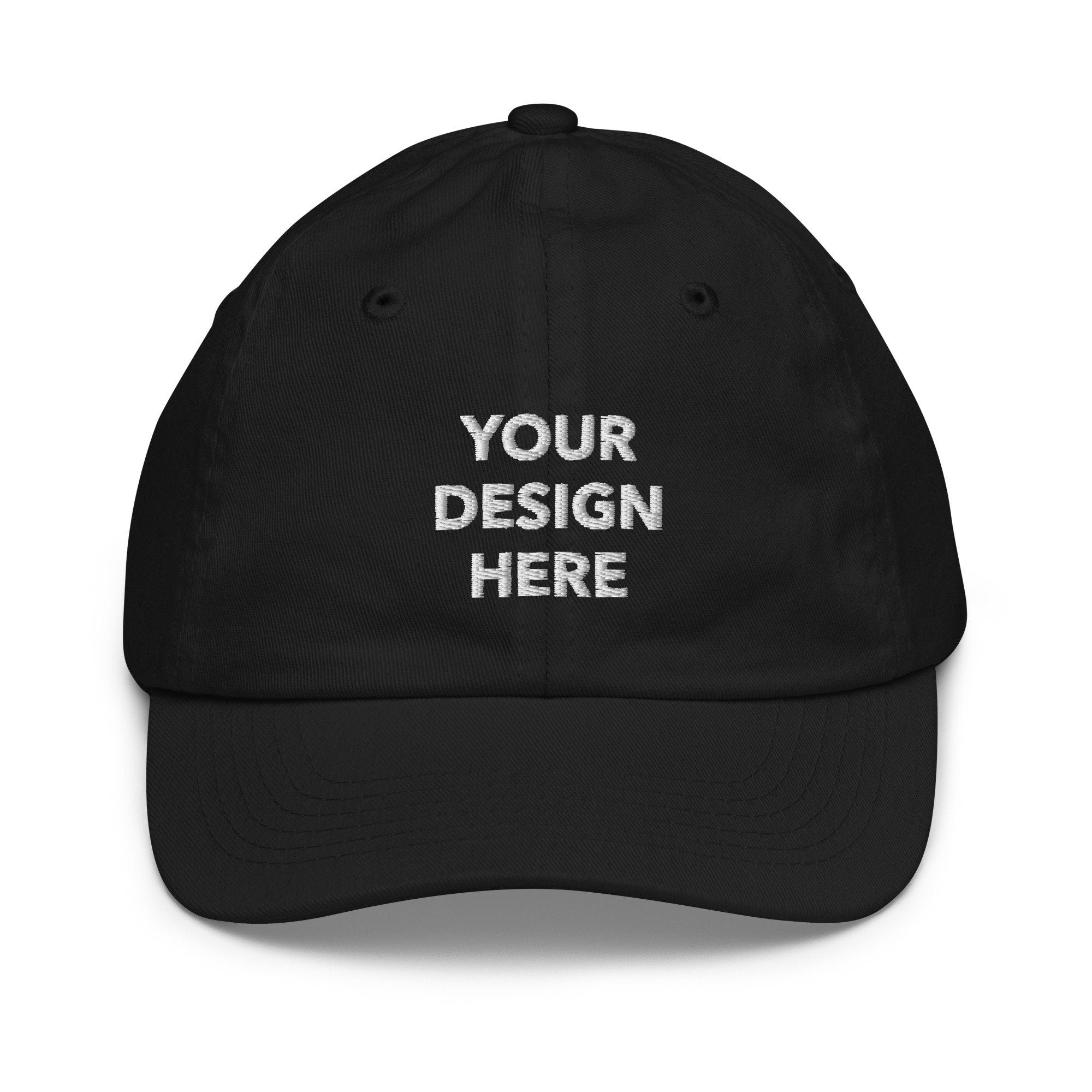 Personalized Embroidered Youth Hat, Customized Logo Hat, Embroidery With Your Own Text or Design, Handmade Custom Kids Baseball Cap