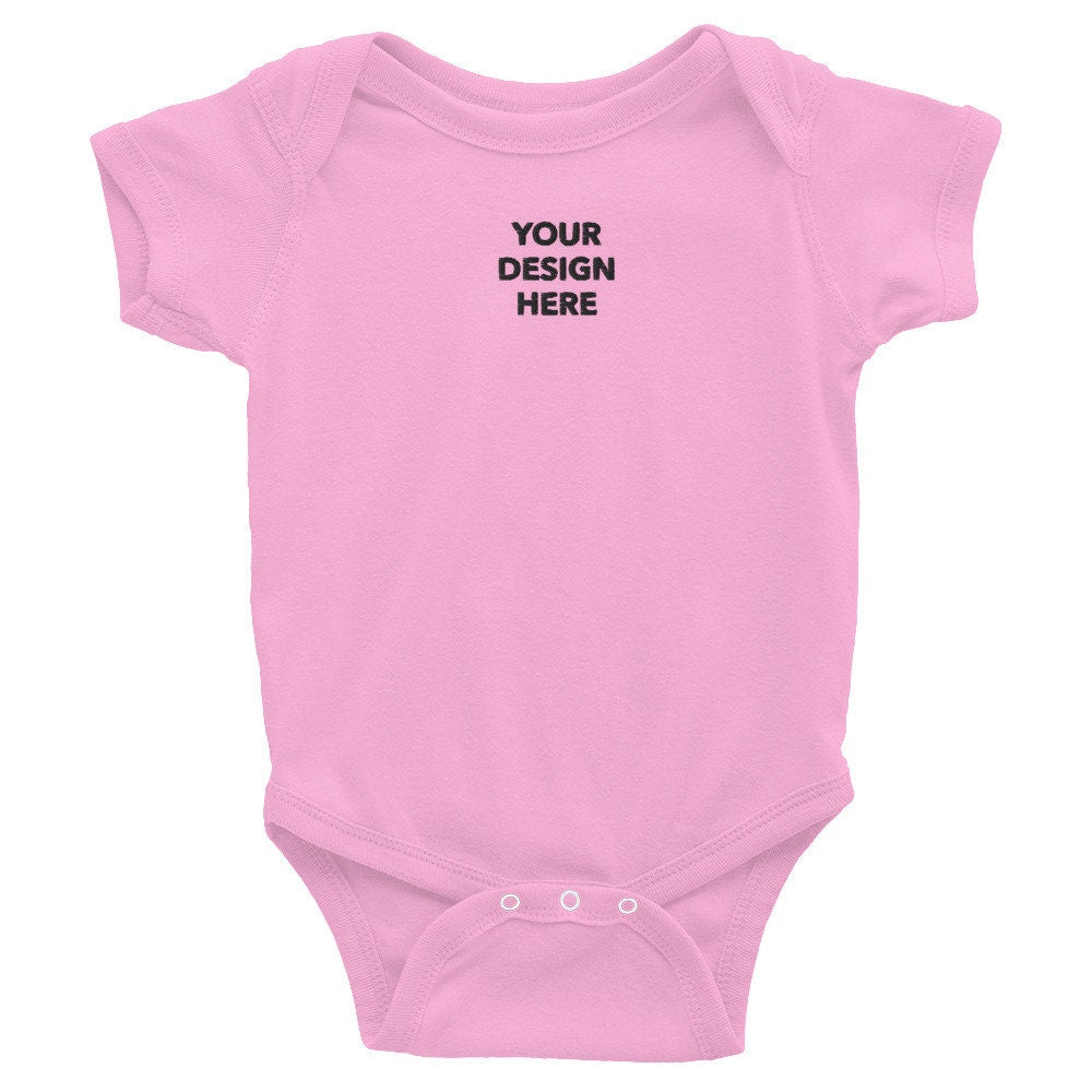 Personalized Infant Bodysuit, Customized Logo Baby Clothing, Embroidery With Your Own Text or Design, Handmade Custom Kids Clothes