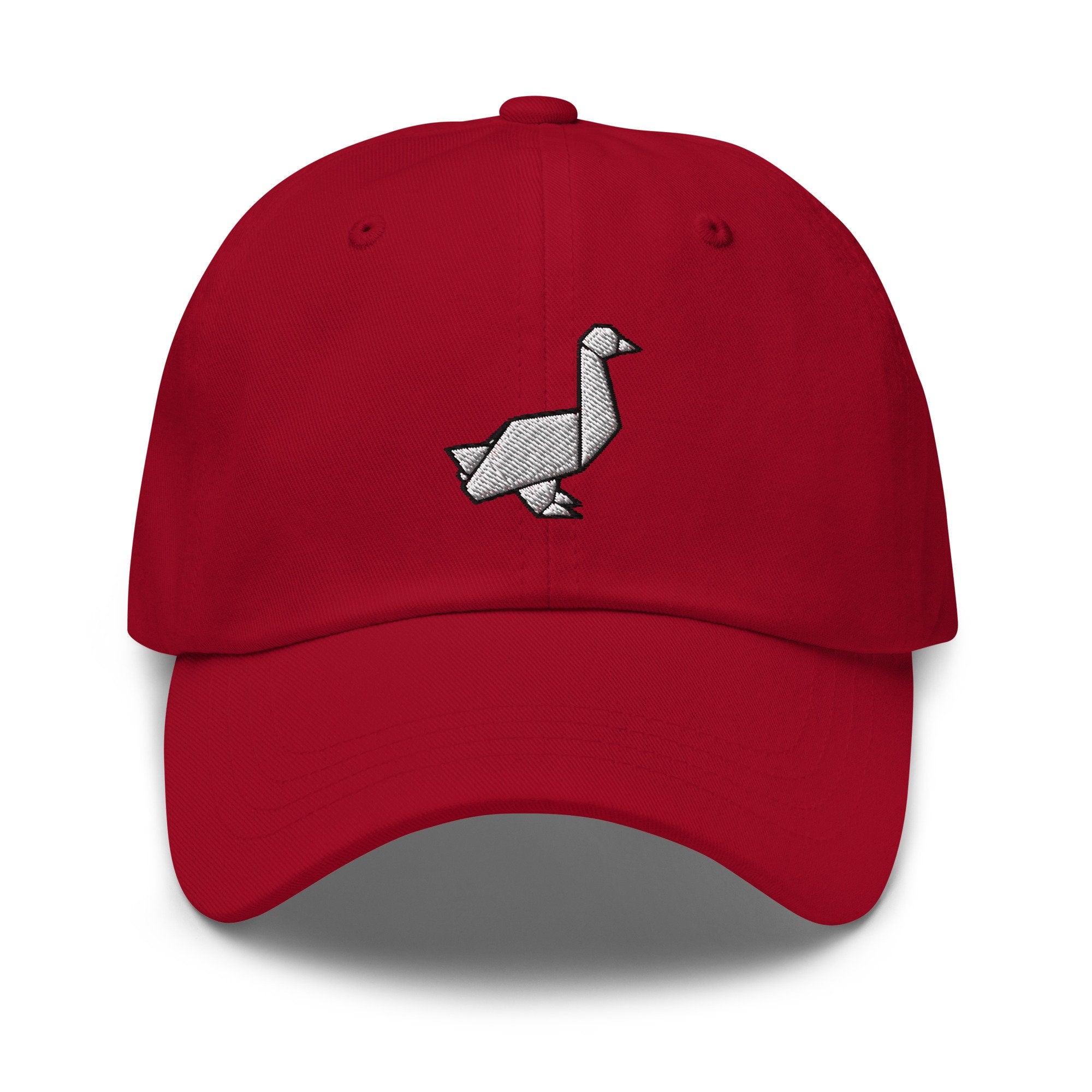 Origami Goose Embroidered Dad Hat