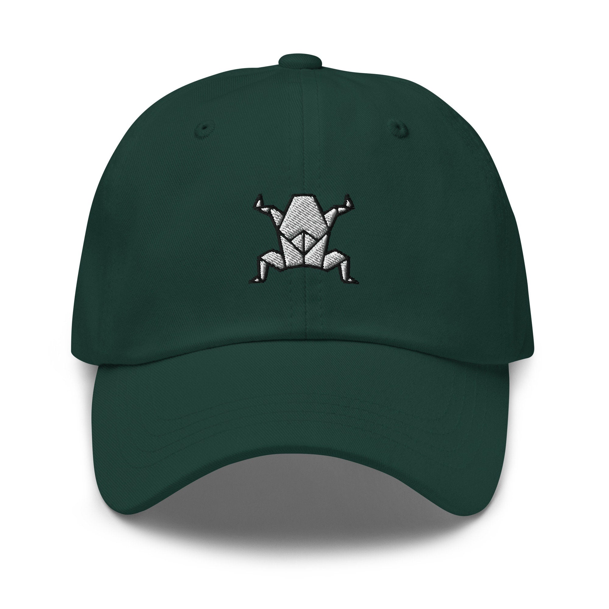 Origami Frog Embroidered Dad Hat