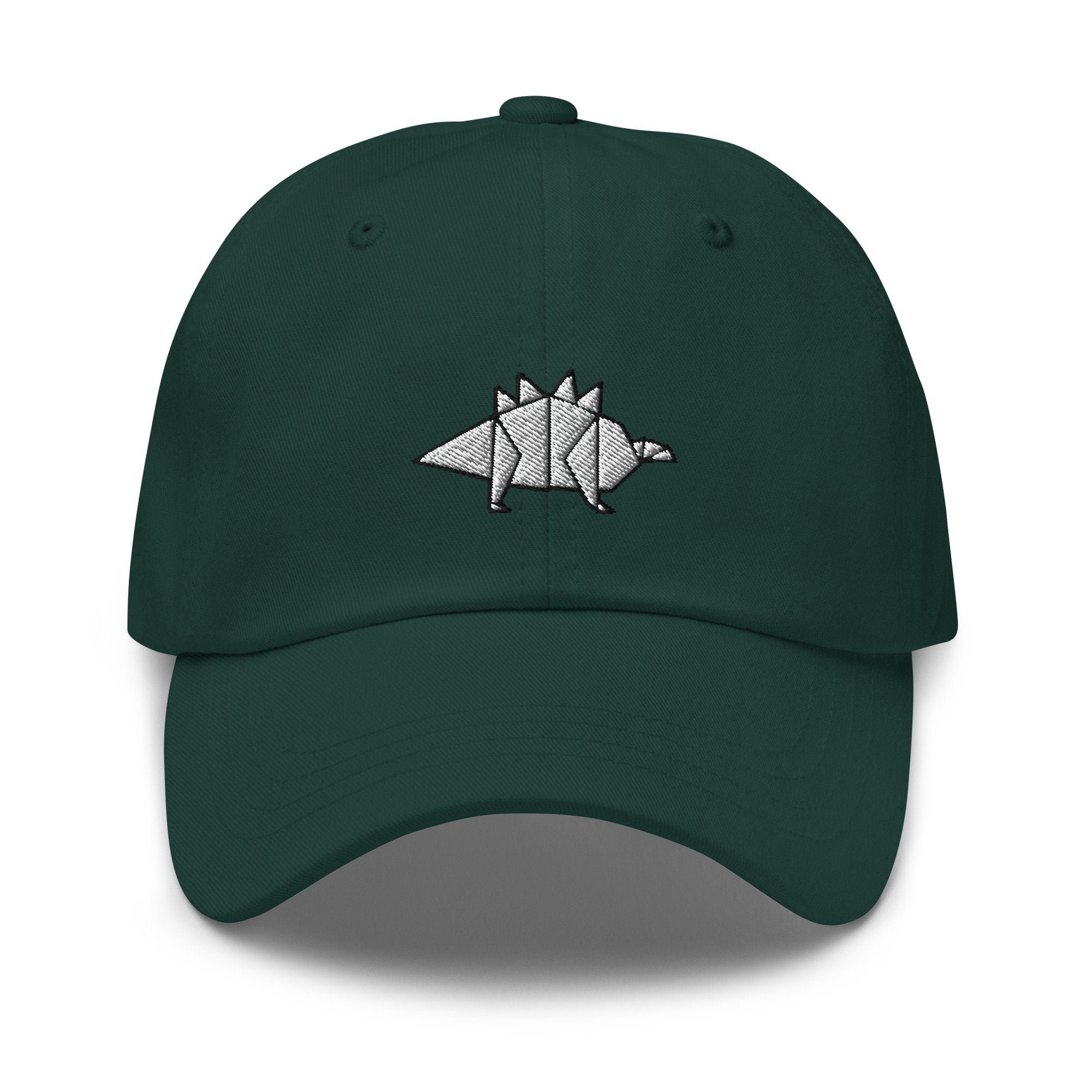 Origami Paper Dinosaur Embroidered Dad Hat
