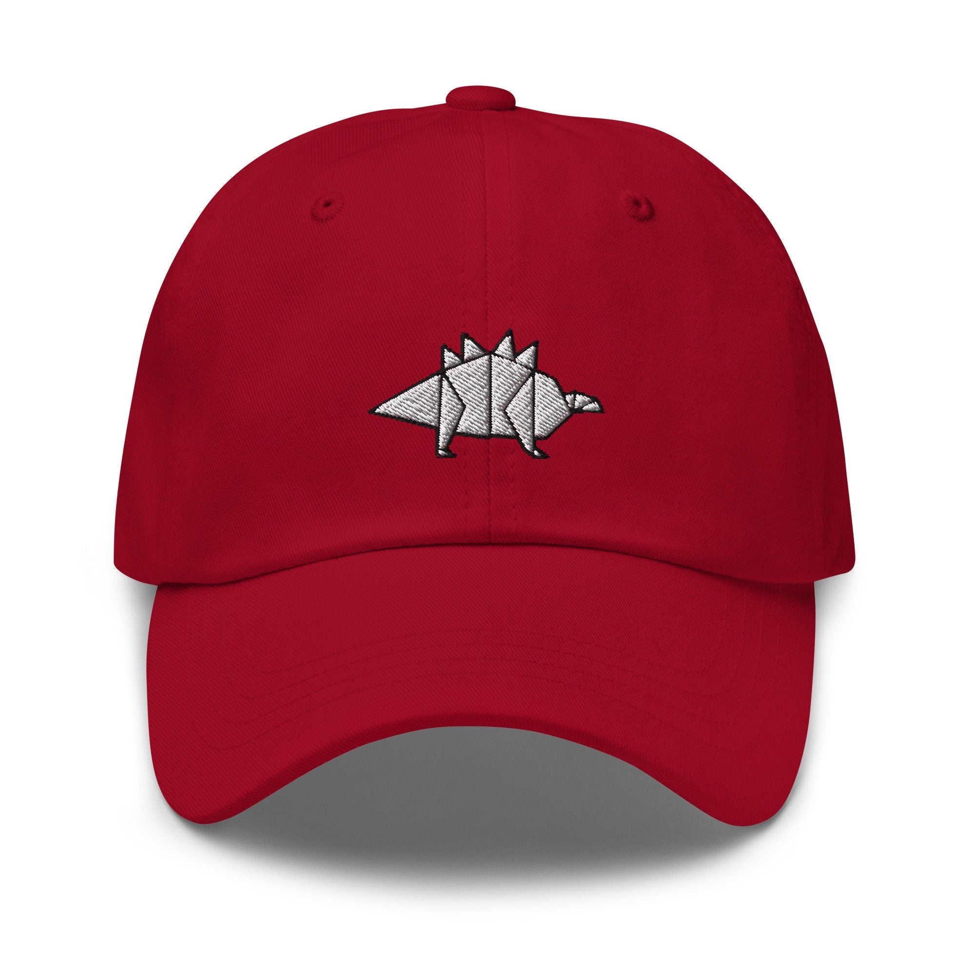 Origami Paper Dinosaur Embroidered Dad Hat