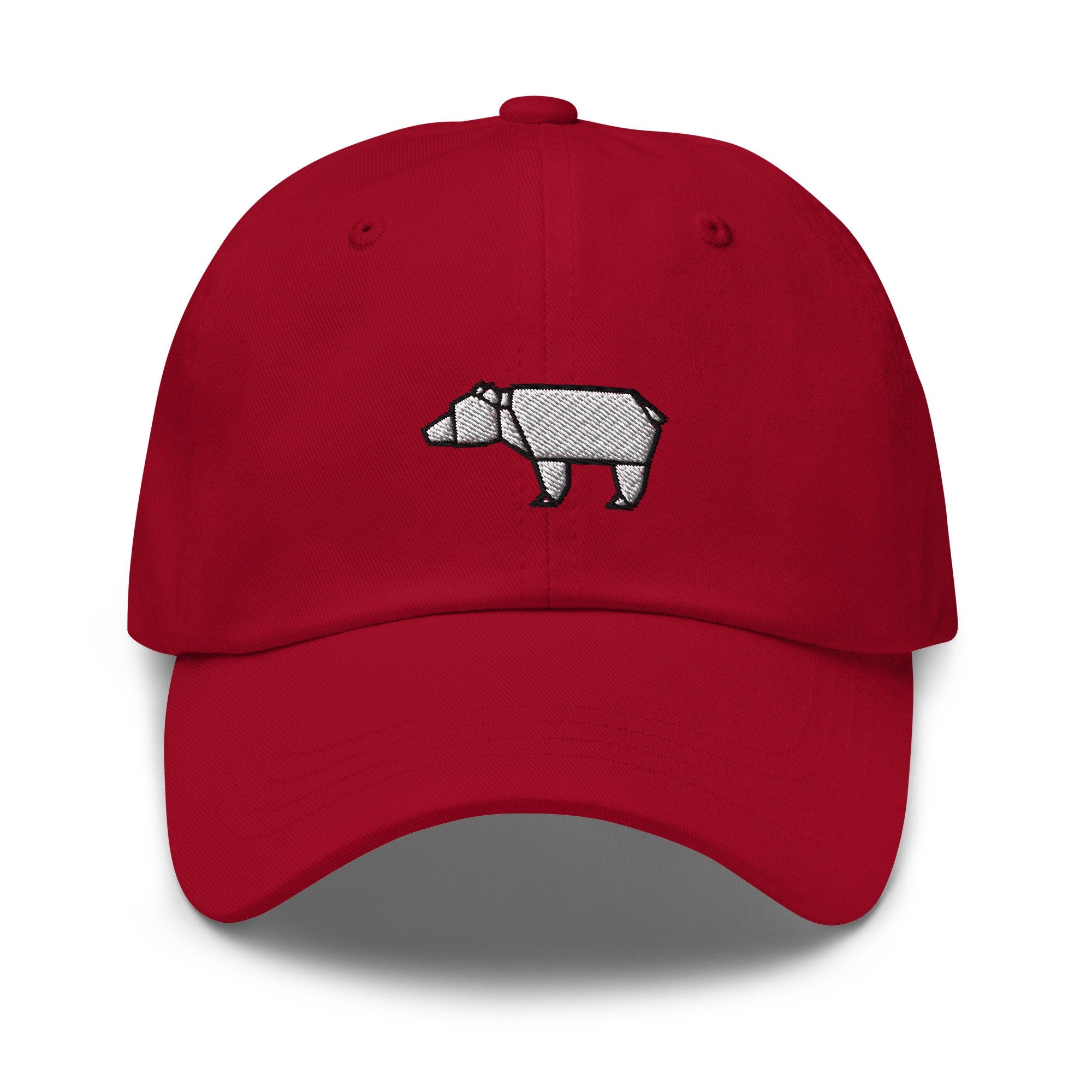 Origami Bear Embroidered Dad Hat