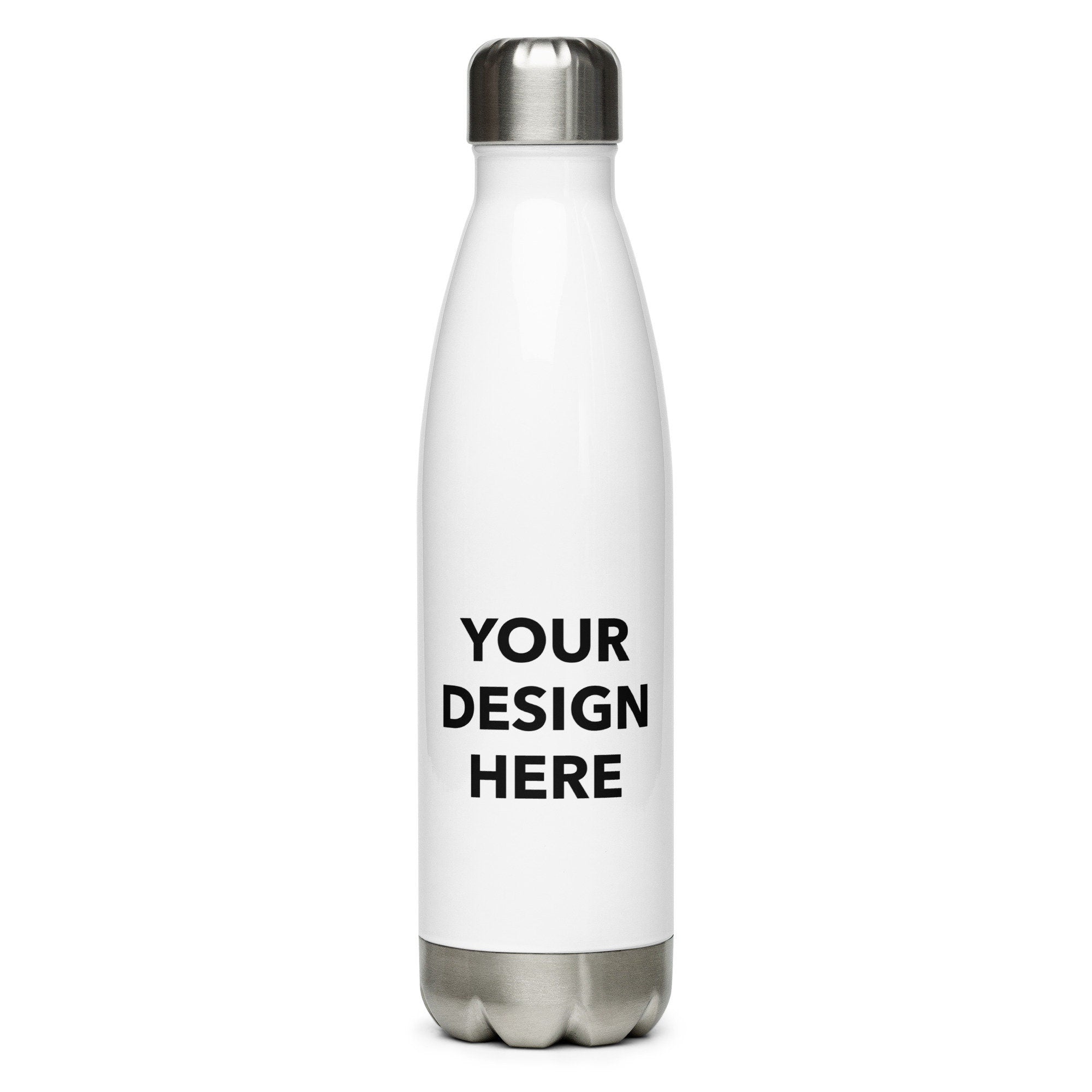 Personalized Stainless Steel Water Bottle, Insulated Water Flask, Custom Printed Water Bottle, Your Text Design or Logo Water Bottle