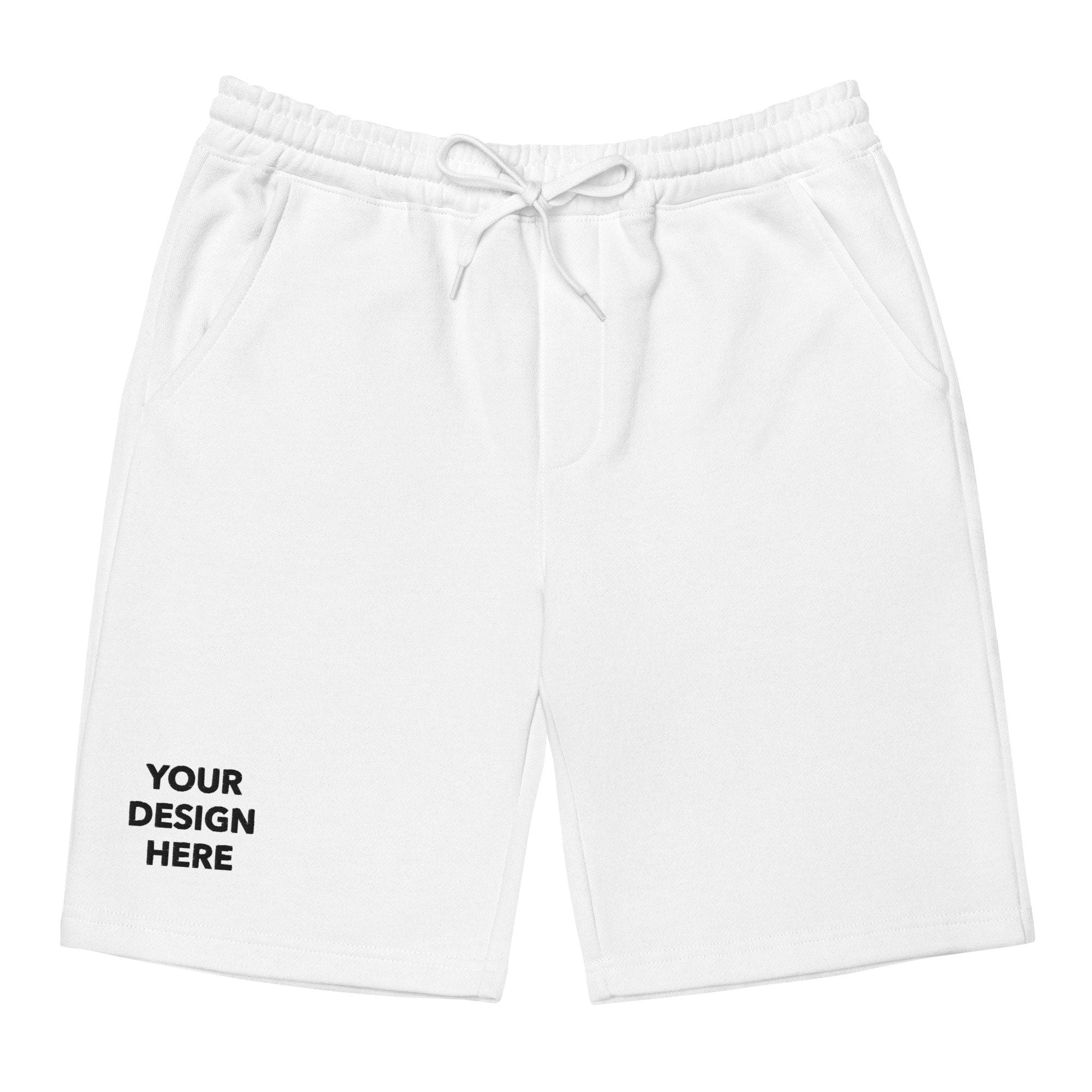 Custom Men's Fleece Shorts, Customized Text Shorts, Custom Logo Shorts, Personalized Design Mens Shorts, Your Design Shorts