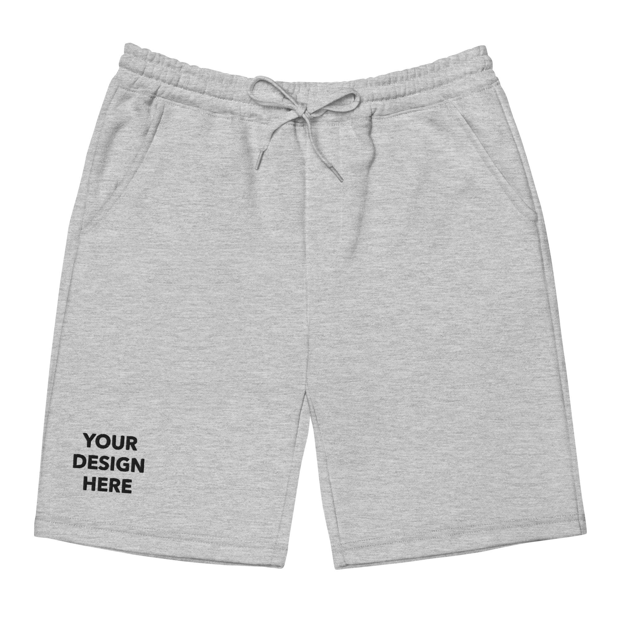Custom Men's Fleece Shorts, Customized Text Shorts, Custom Logo Shorts, Personalized Design Mens Shorts, Your Design Shorts