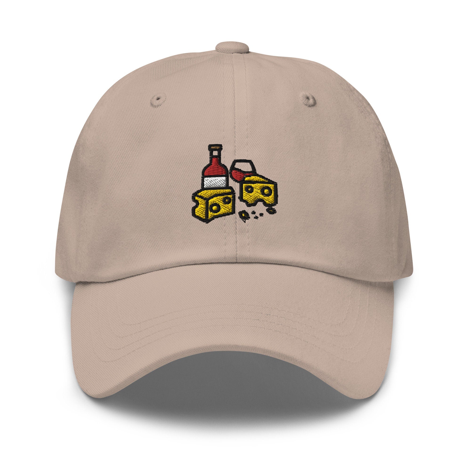 Wine and Cheese Embroidered Dad Hat