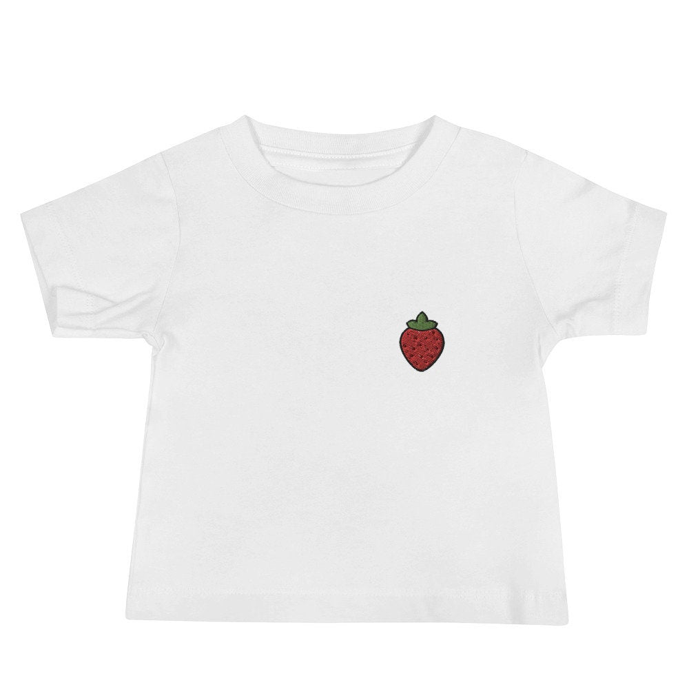 Strawberry Baby Jersey Short Sleeve Tee, Baby Shower T-Shirt Gift, Boys and Girls Shirt - Multiple Colors