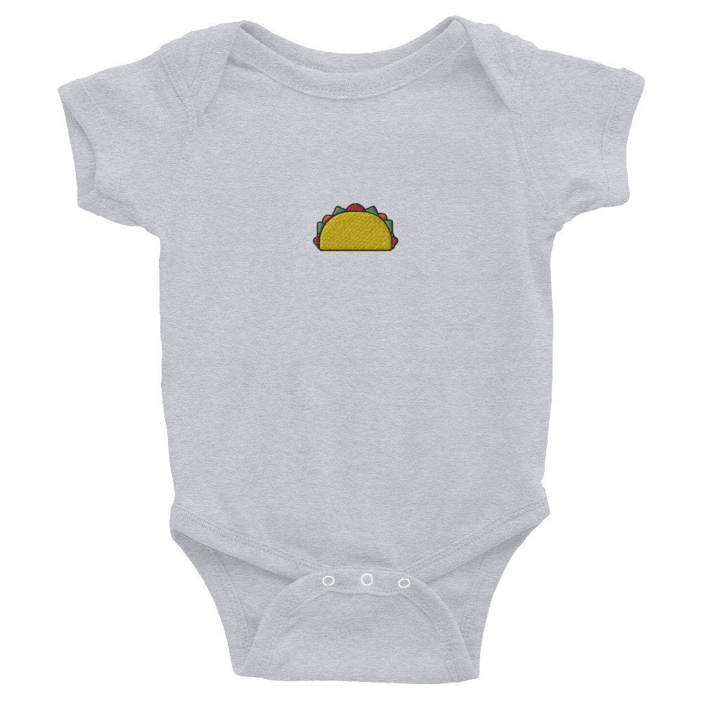Taco Infant Bodysuit, Baby Boy or Girl Onesie, Embroidered Baby Shower Gift - Multiple Colors