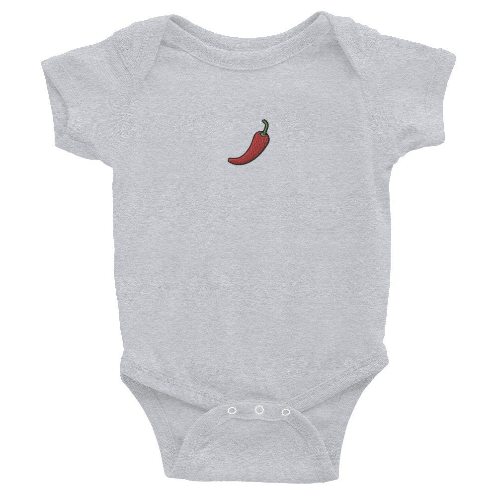 Pepper Infant Bodysuit, Baby Boy or Girl Onesie, Embroidered Baby Shower Gift - Multiple Colors