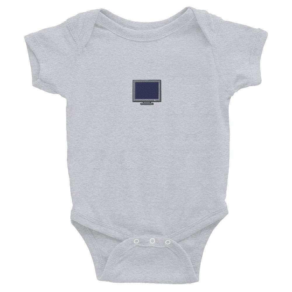 Computer Monitor Infant Bodysuit, Baby Boy or Girl Onesie, Embroidered Baby Shower Gift - Multiple Colors
