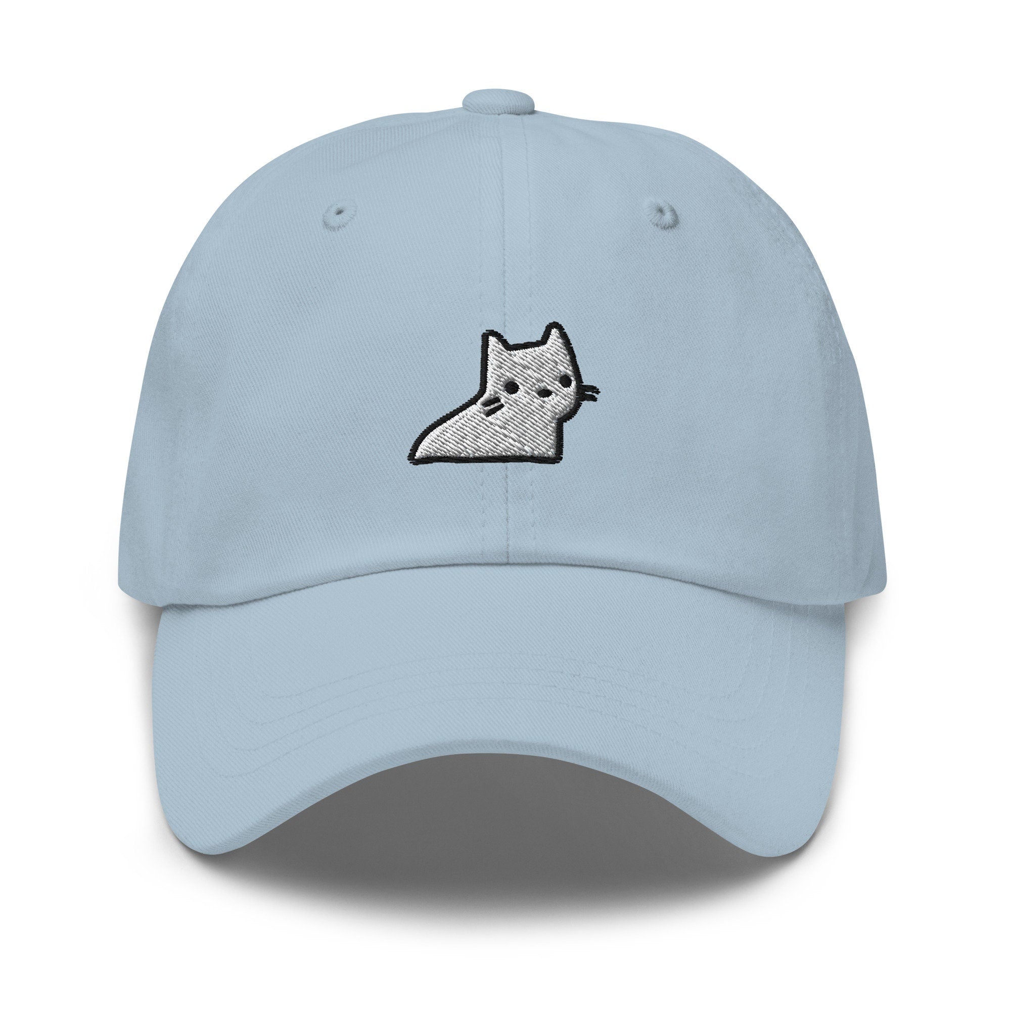 Ghost Cat Embroidered Dad Hat