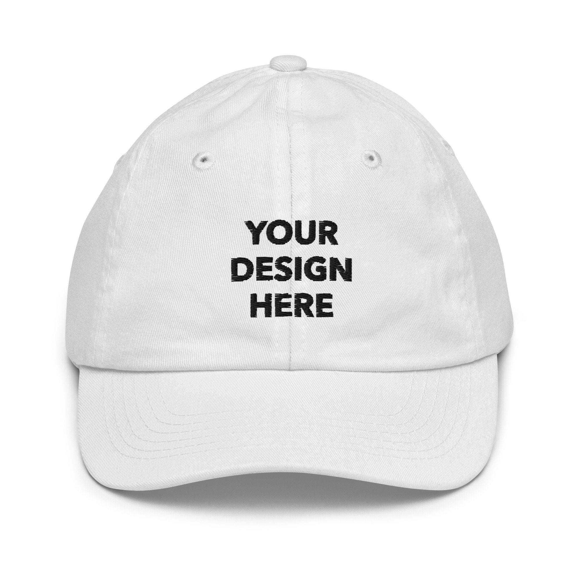 Personalized Embroidered Youth Hat, Customized Logo Hat, Embroidery With Your Own Text or Design, Handmade Custom Kids Baseball Cap