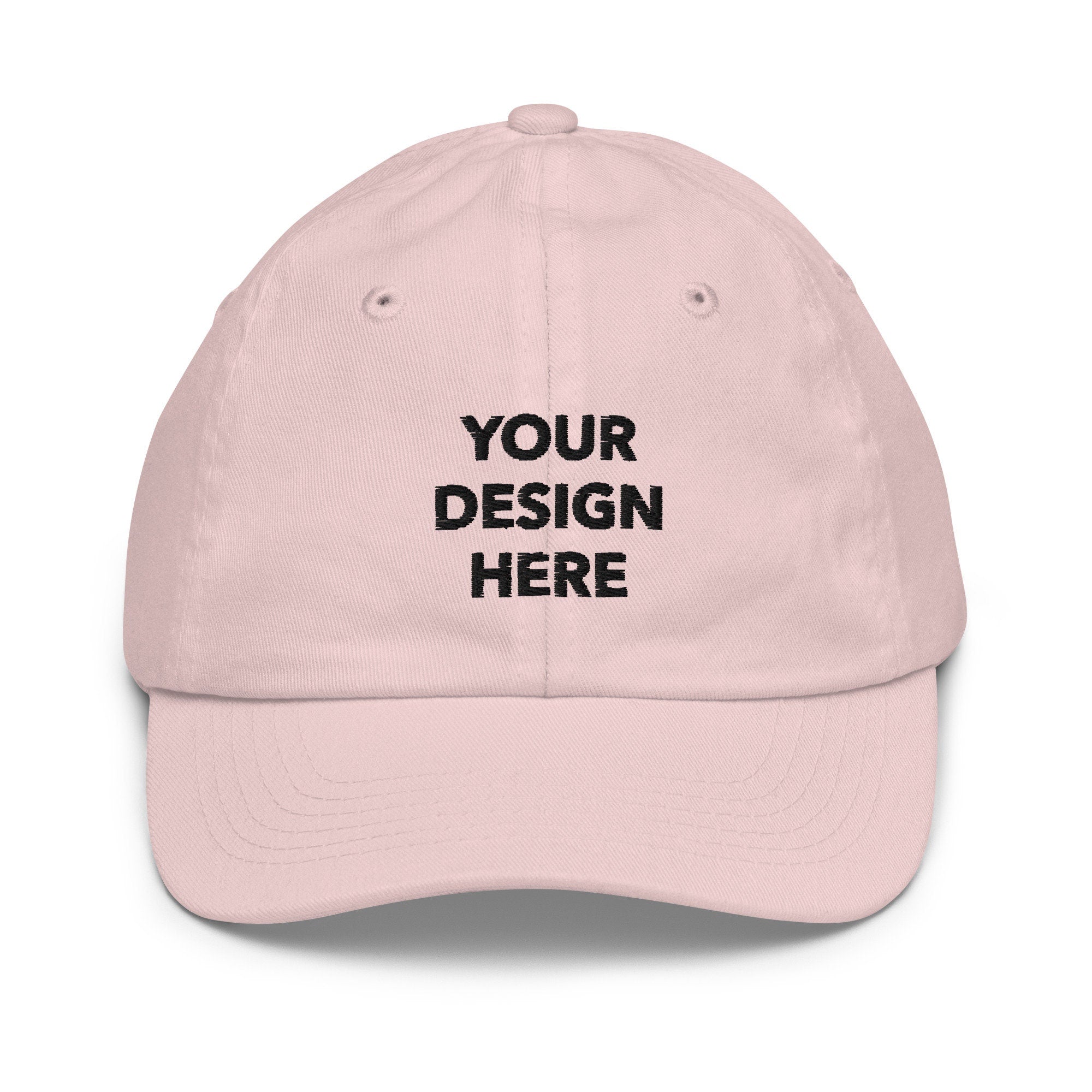 Personalized Embroidered Youth Hat, Customized Logo Hat, Embroidery With Your Own Text or Design, Handmade Custom Kids Baseball Cap