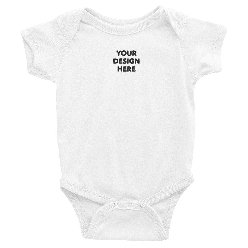 Personalized Infant Bodysuit, Customized Logo Baby Clothing, Embroidery With Your Own Text or Design, Handmade Custom Kids Clothes