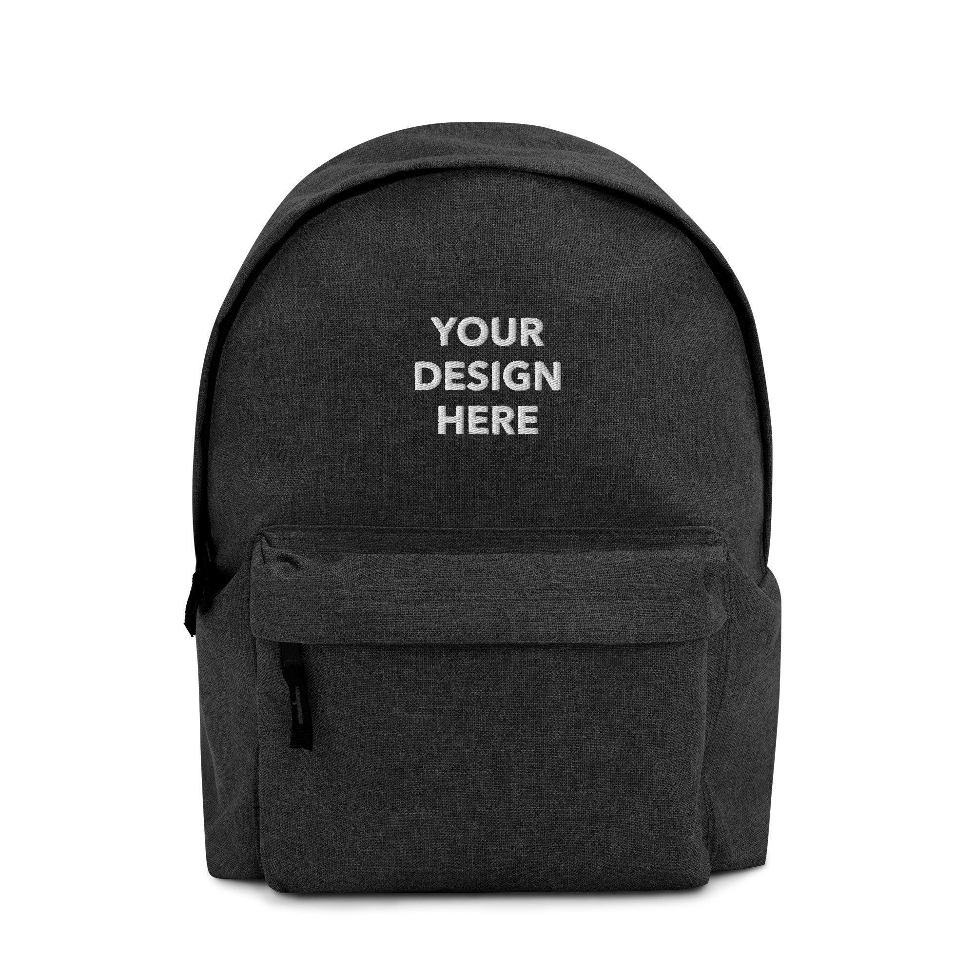 Personalized Embroidered Backpack, Customized Logo Backpack, Embroidery With Your Own Text or Design, Handmade Custom Backpack