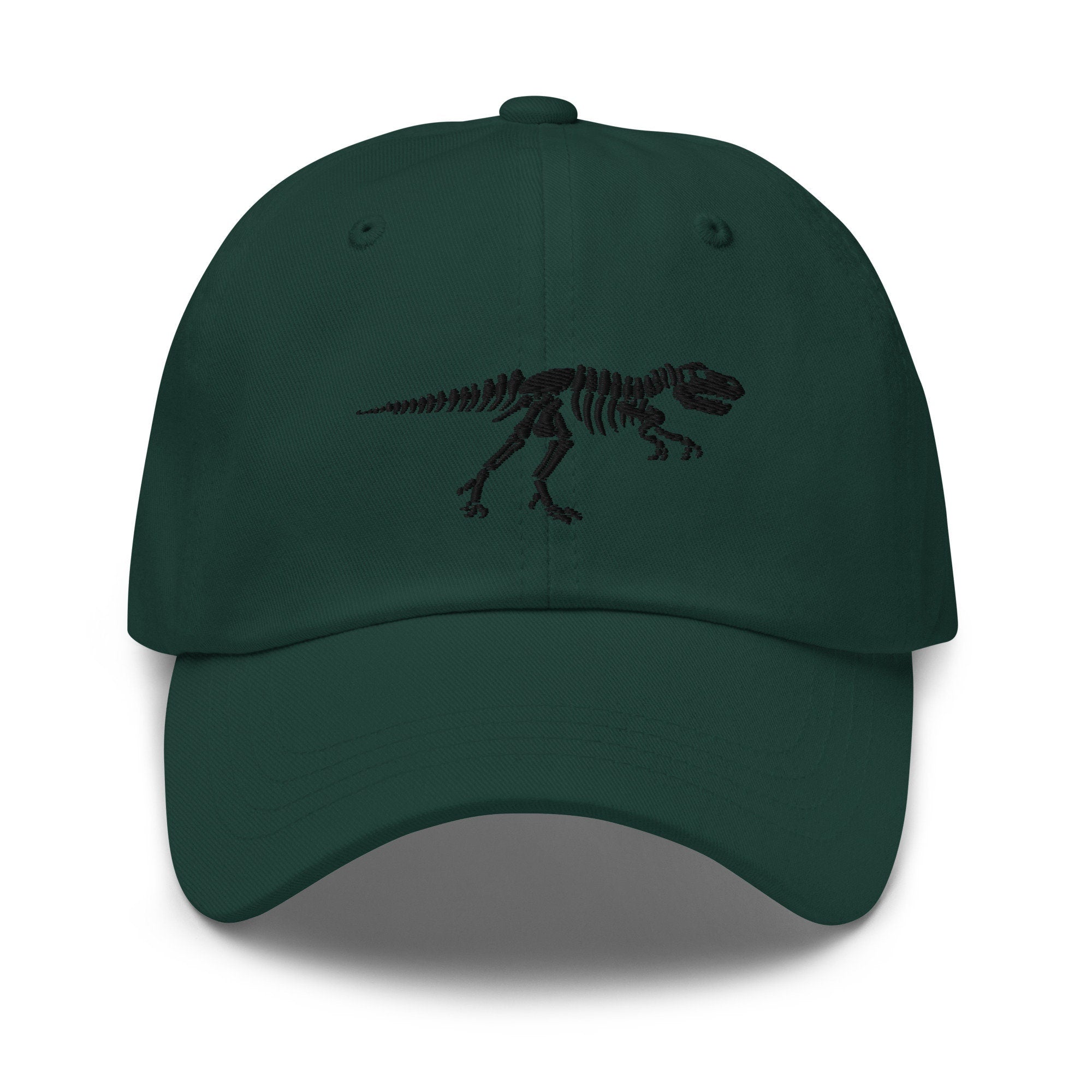 T-Rex Skeleton Embroidered Dad Hat