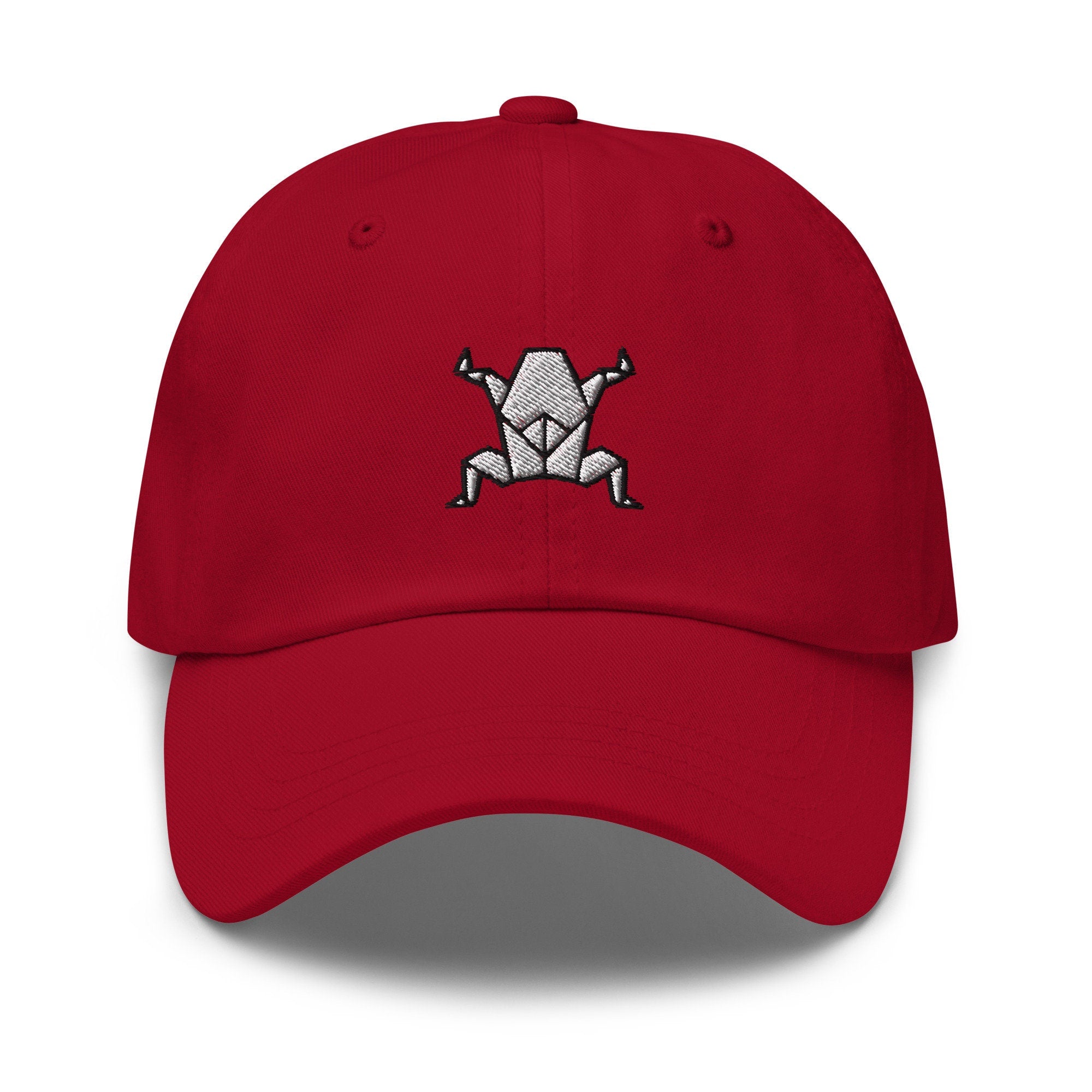 Origami Frog Embroidered Dad Hat