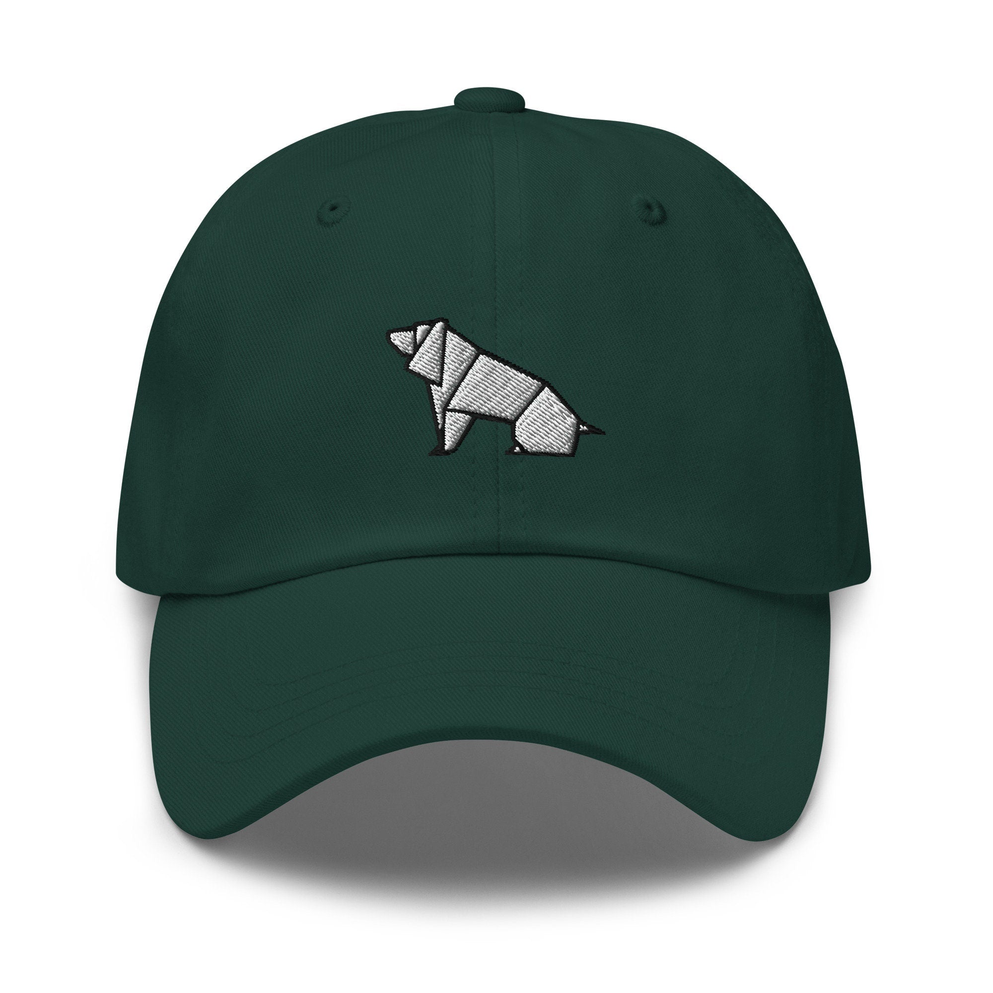 Origami Bloodhound Dog Embroidered Dad Hat