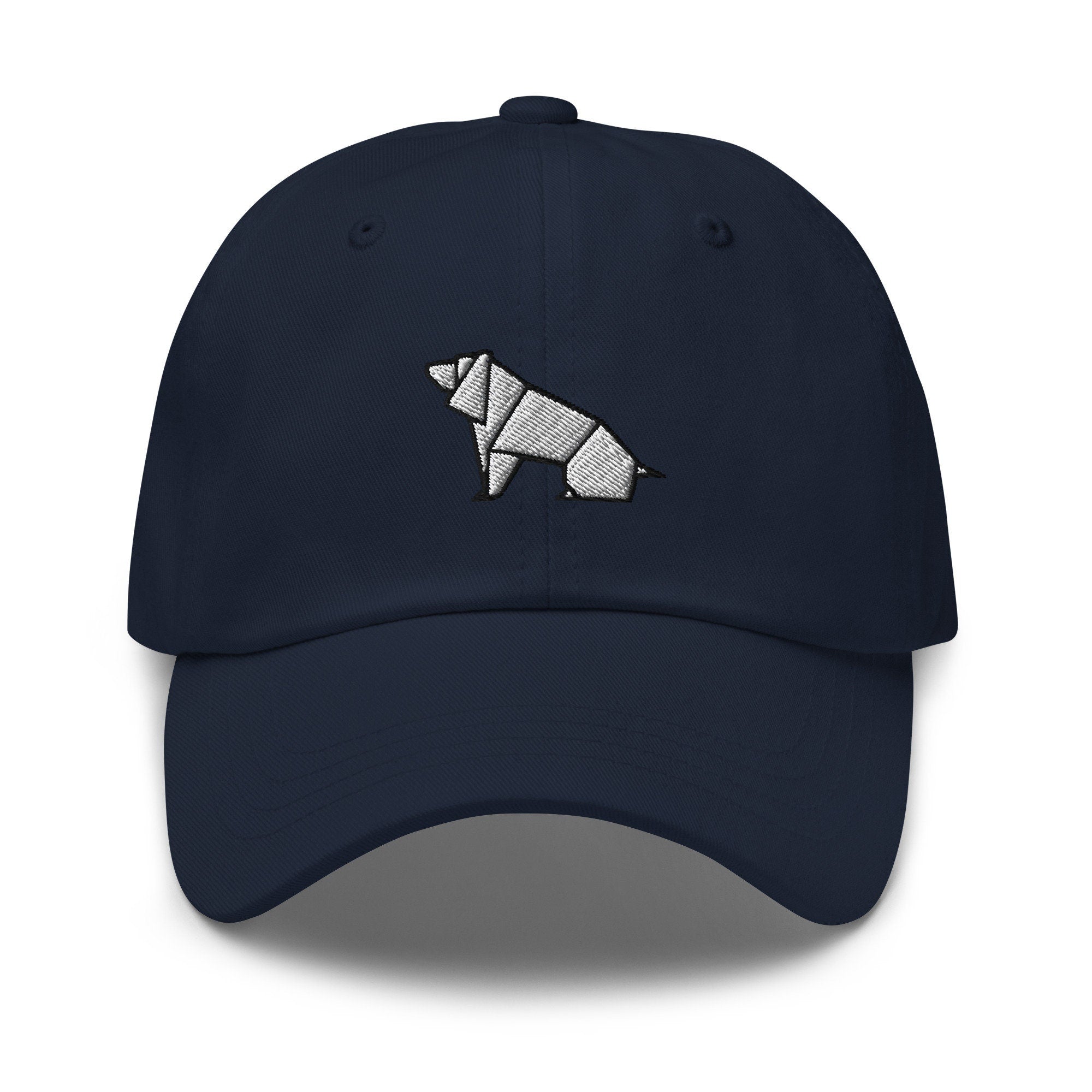 Origami Bloodhound Dog Embroidered Dad Hat