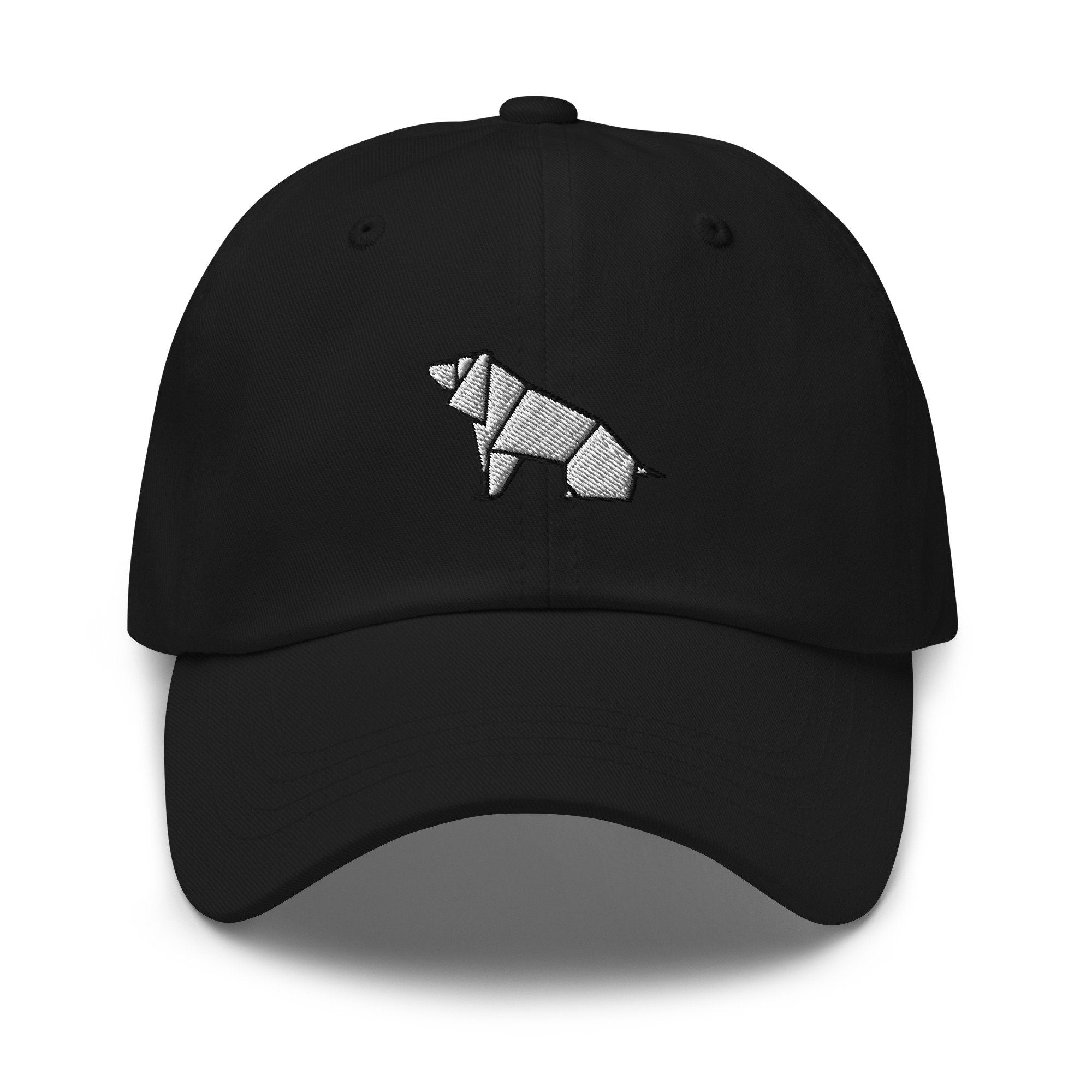 Origami Bloodhound Dog Embroidered Dad Hat