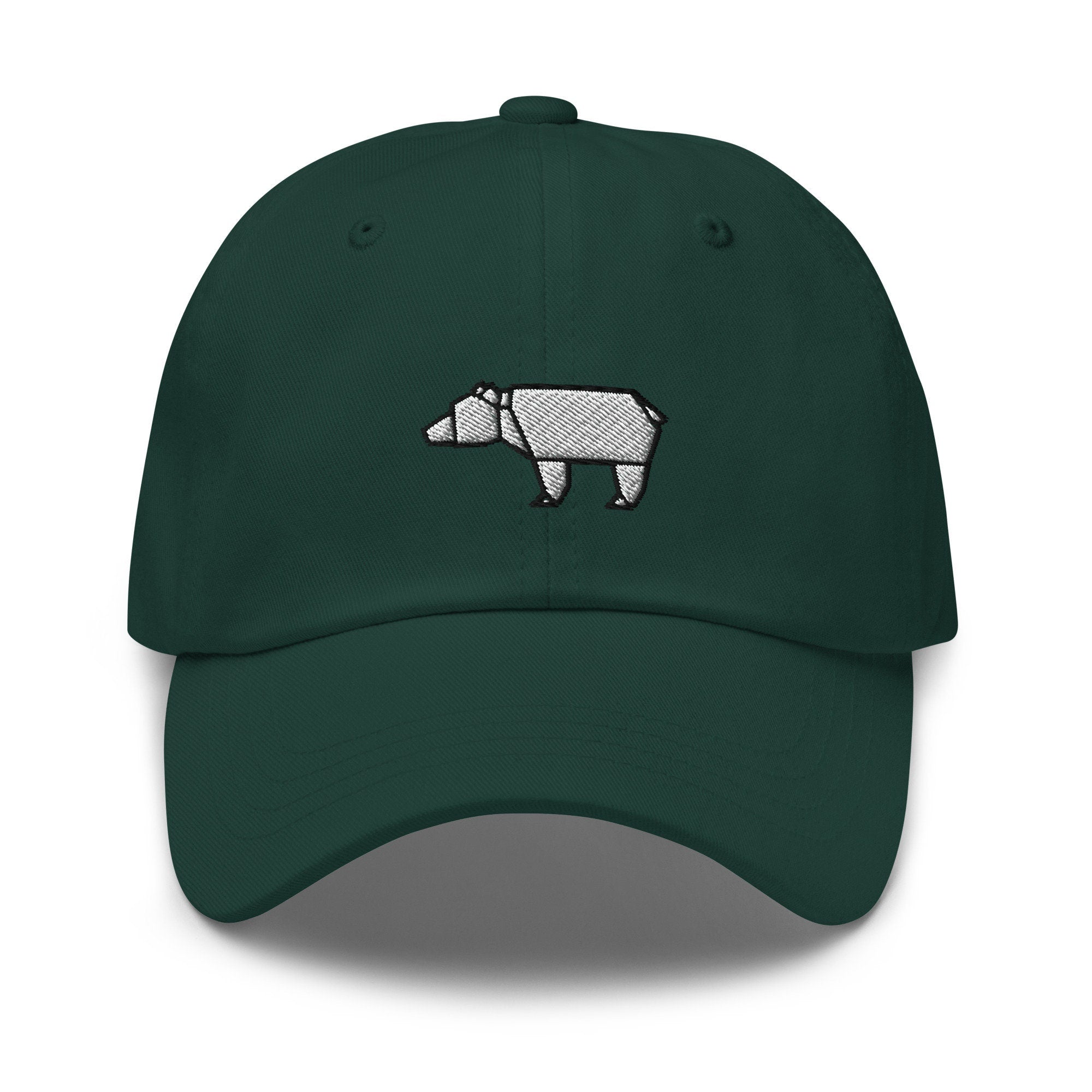 Origami Bear Embroidered Dad Hat