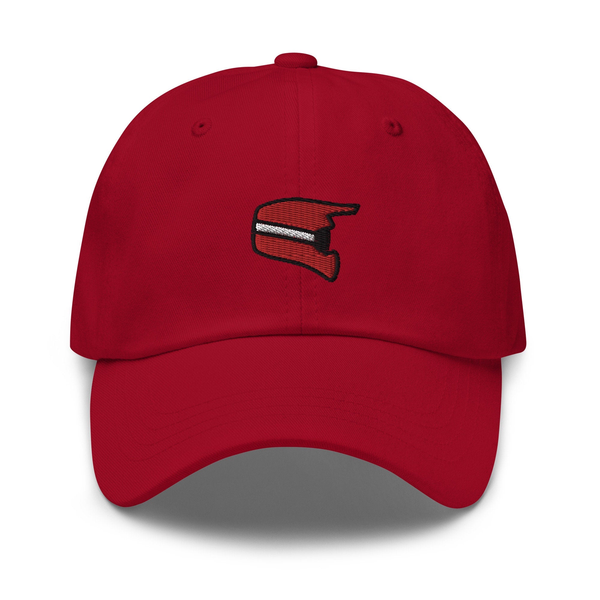 Motorcycle Helmet Embroidered Dad Hat