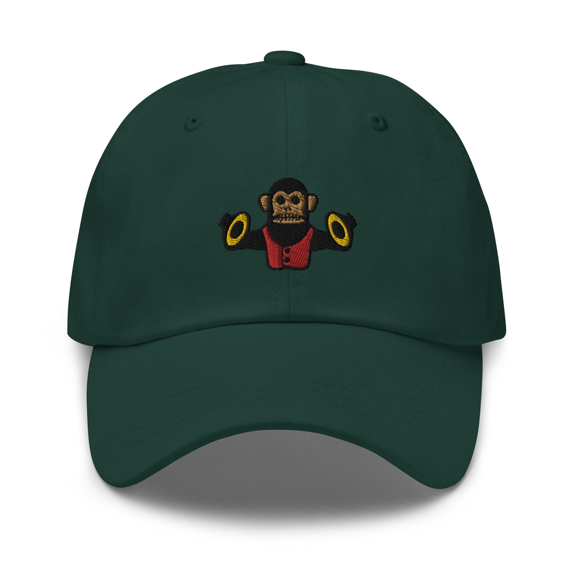 Cymbal Monkey Embroidered Dad Hat