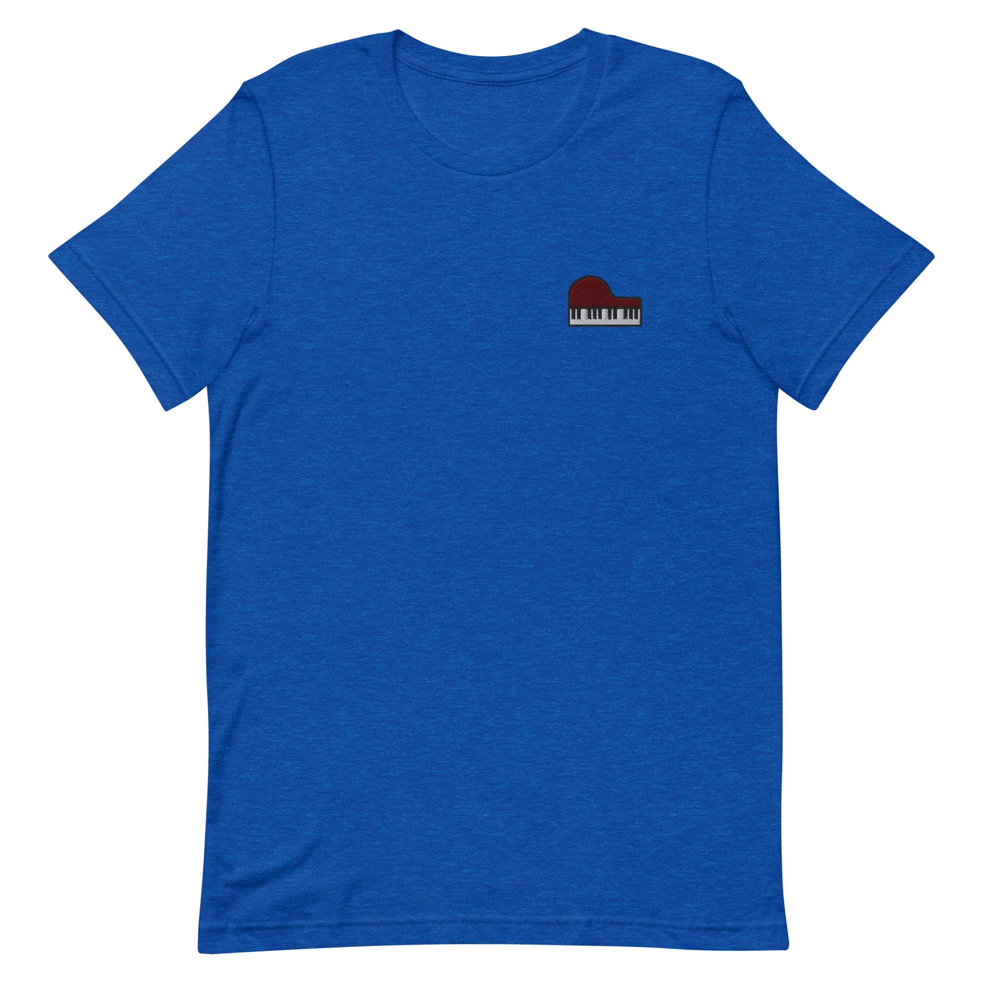 Piano Premium Men's T-Shirt, Embroidered Men's T-Shirt Gift for Boyfriend, Men's Short Sleeve Shirt - Multiple Colors
