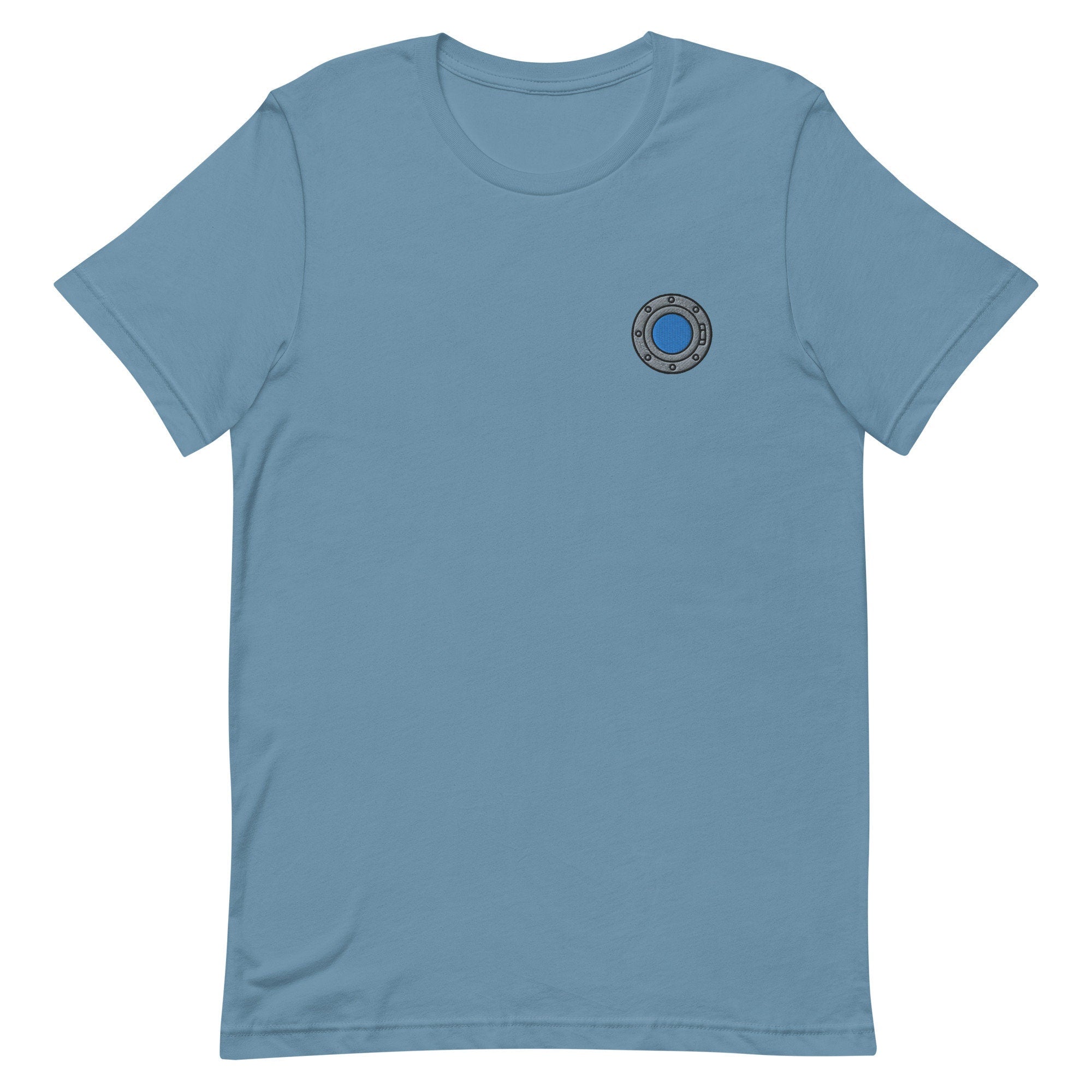 Submarine Window Premium Men's T-Shirt, Embroidered Men's T-Shirt Gift for Boyfriend, Men's Short Sleeve Shirt - Multiple Colors