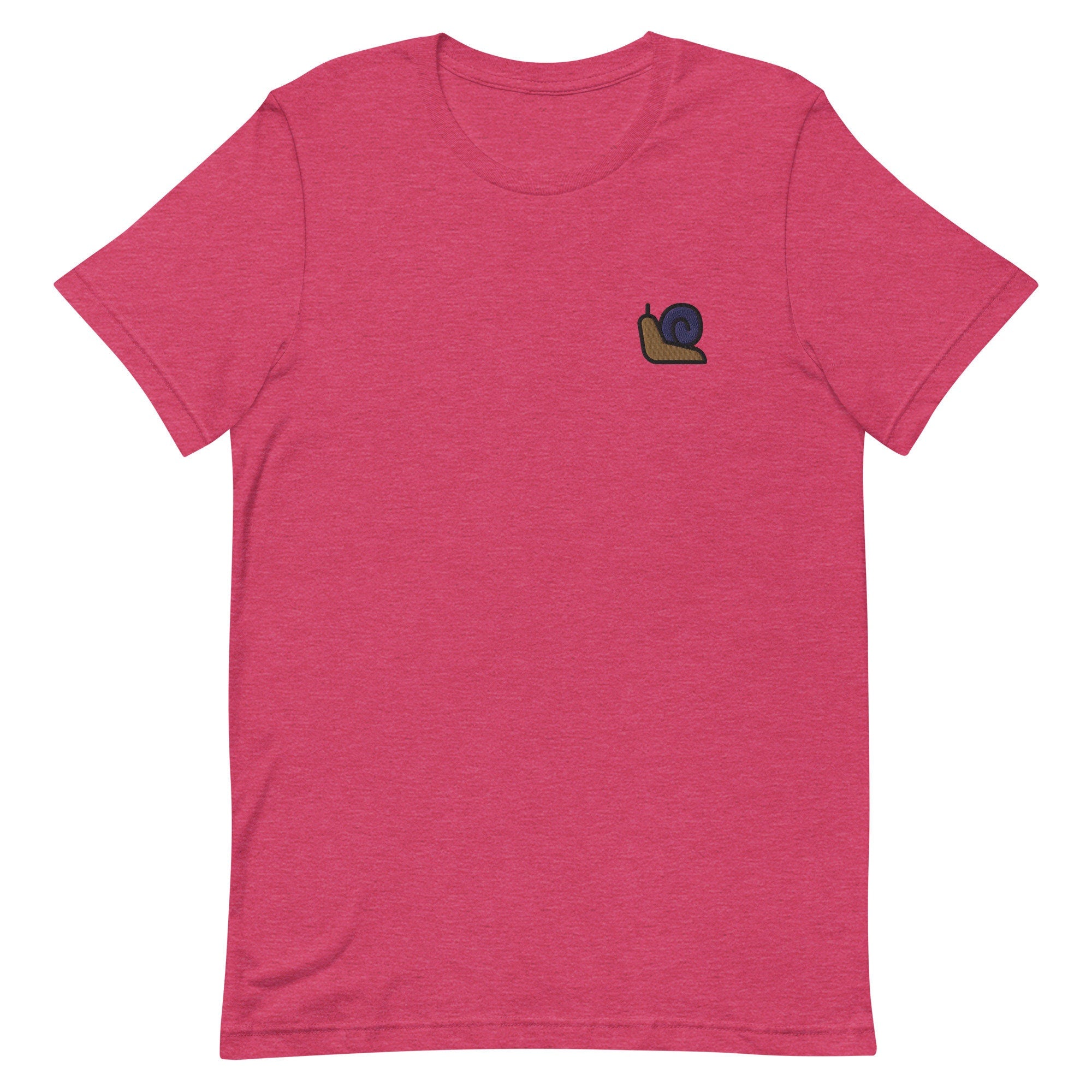 Snail Premium Men's T-Shirt, Embroidered Men's T-Shirt Gift for Boyfriend, Men's Short Sleeve Shirt - Multiple Colors