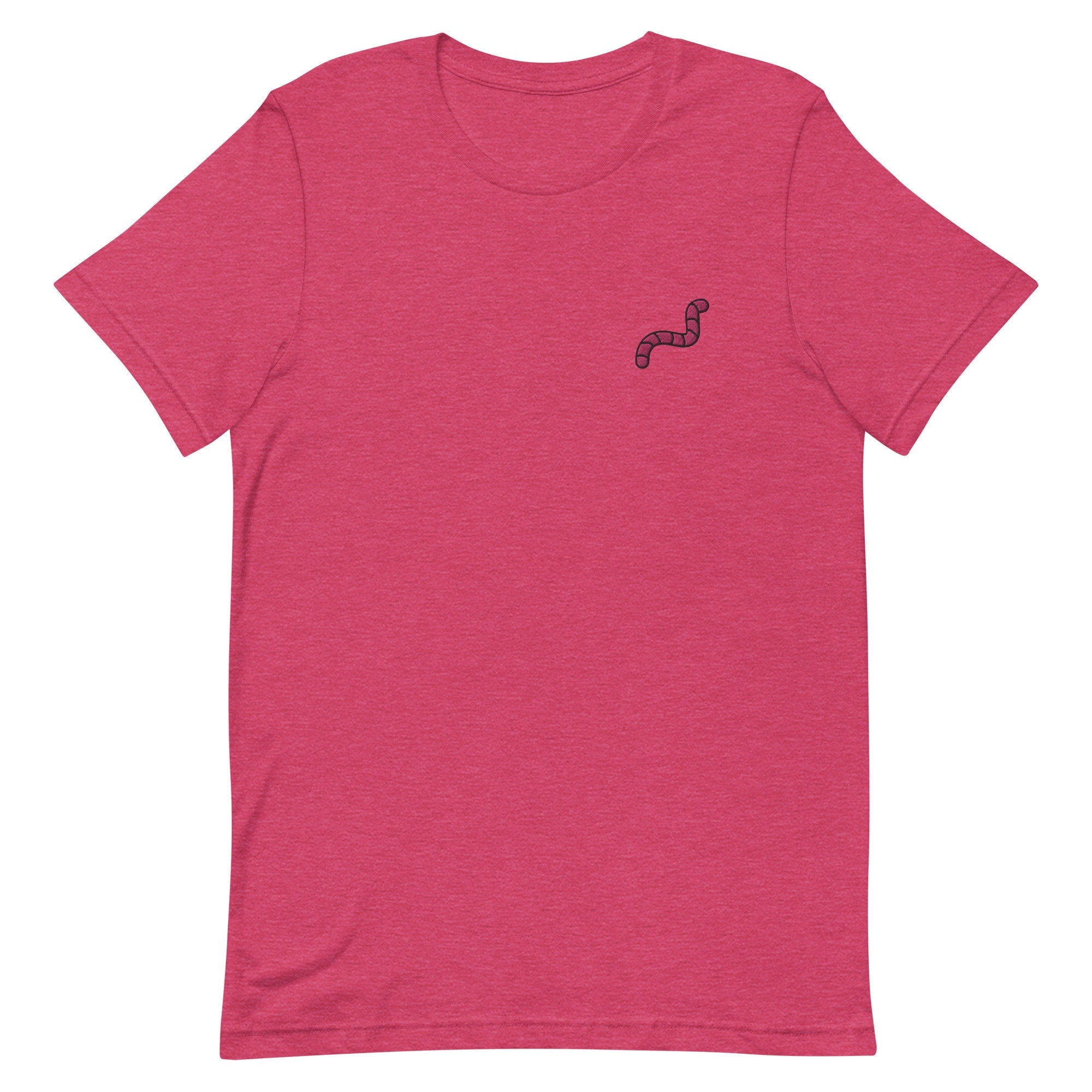Worm Premium Men's T-Shirt, Embroidered Men's T-Shirt Gift for Boyfriend, Men's Short Sleeve Shirt - Multiple Colors