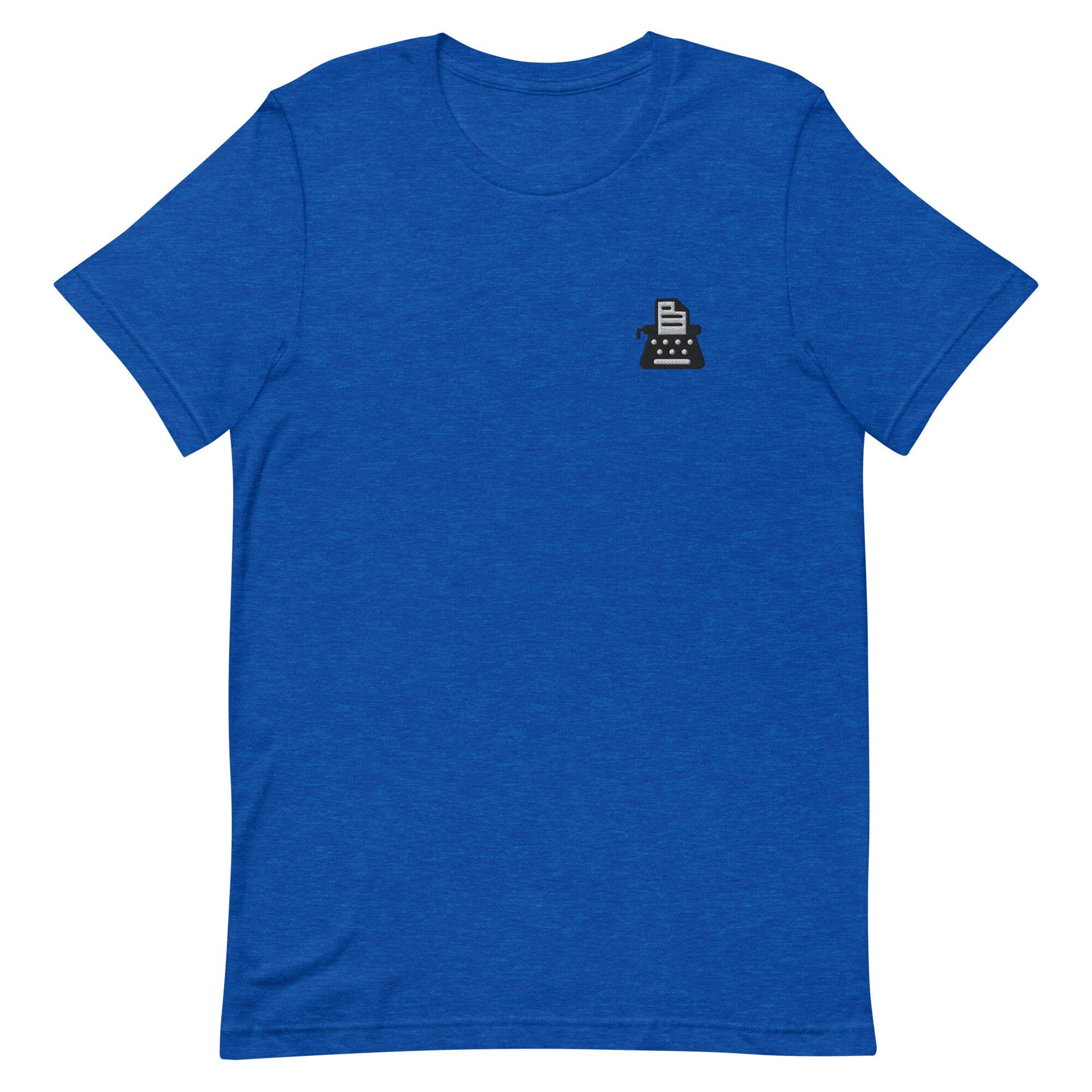 Typewriter Premium Men's T-Shirt, Embroidered Men's T-Shirt Gift for Boyfriend, Men's Short Sleeve Shirt - Multiple Colors