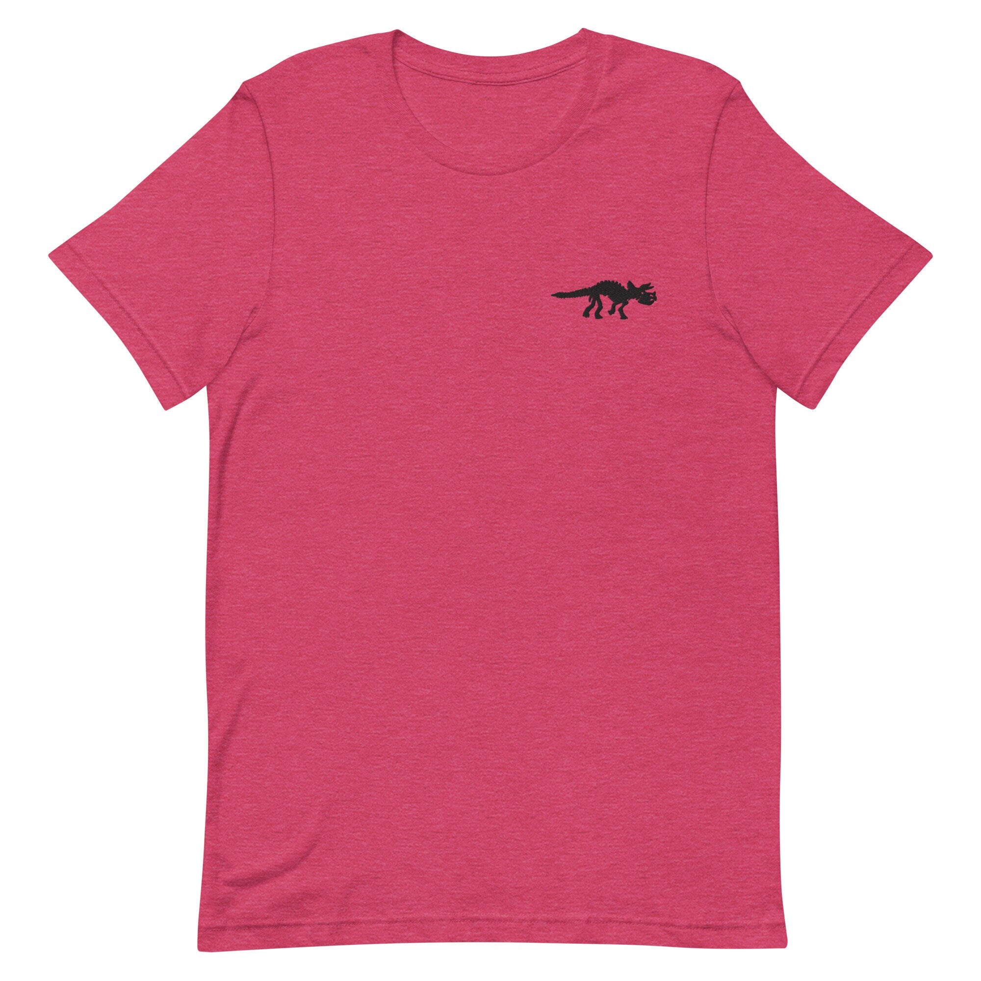 Triceratops Skeleton Premium Men's T-Shirt, Embroidered Men's T-Shirt Gift for Boyfriend, Men's Short Sleeve Shirt - Multiple Colors