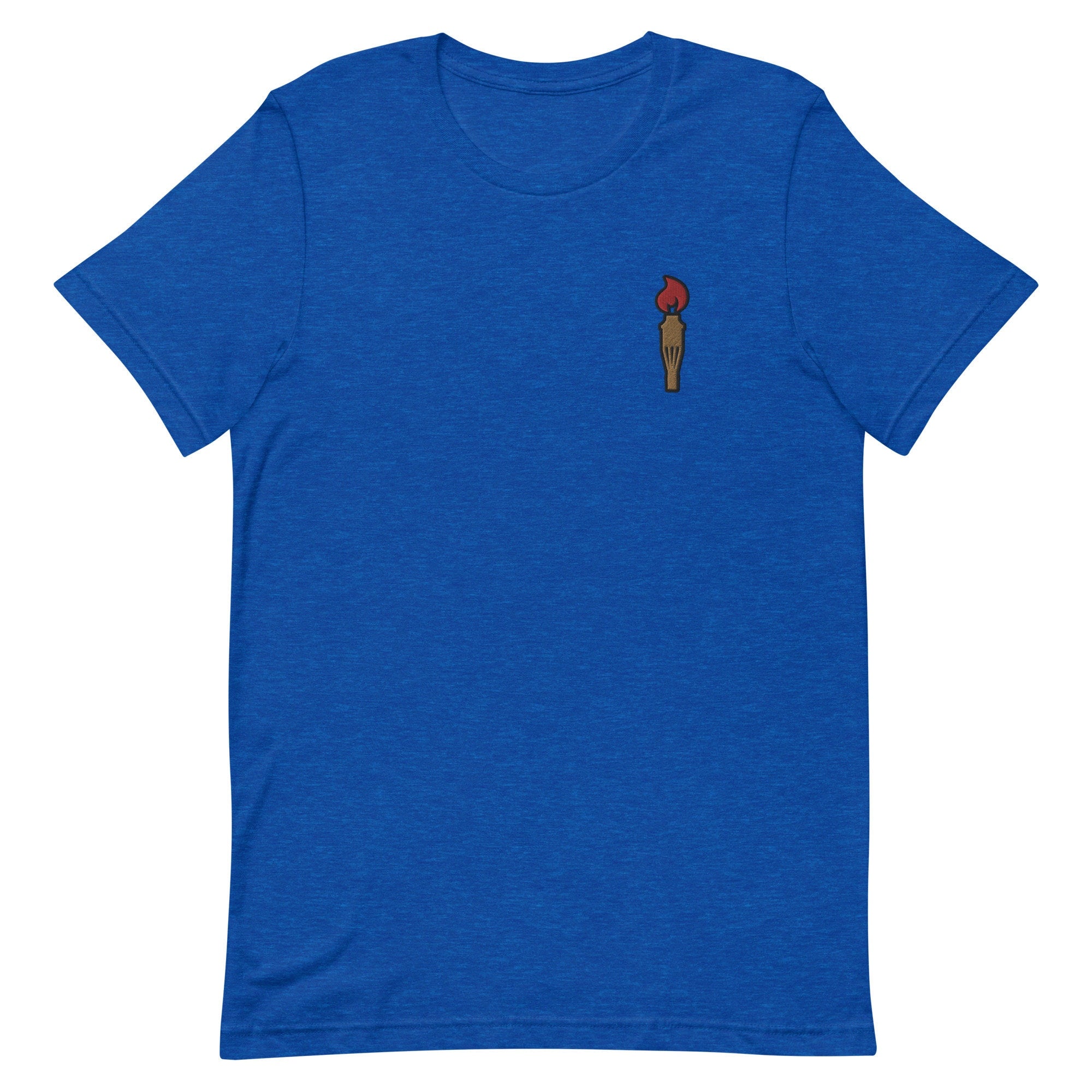 Tiki Torch Premium Men's T-Shirt, Embroidered Men's T-Shirt Gift for Boyfriend, Men's Short Sleeve Shirt - Multiple Colors
