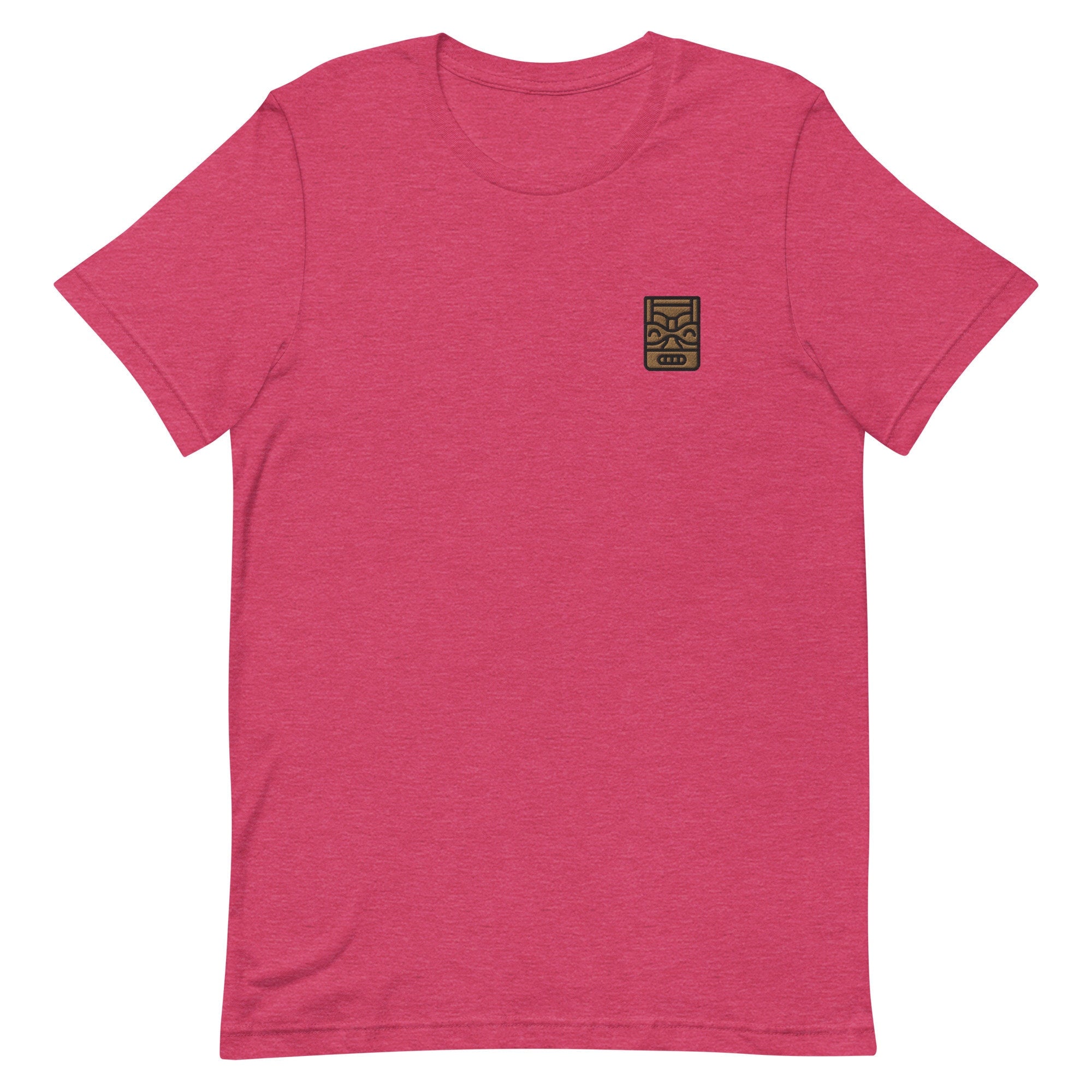 Tiki Premium Men's T-Shirt, Embroidered Men's T-Shirt Gift for Boyfriend, Men's Short Sleeve Shirt - Multiple Colors