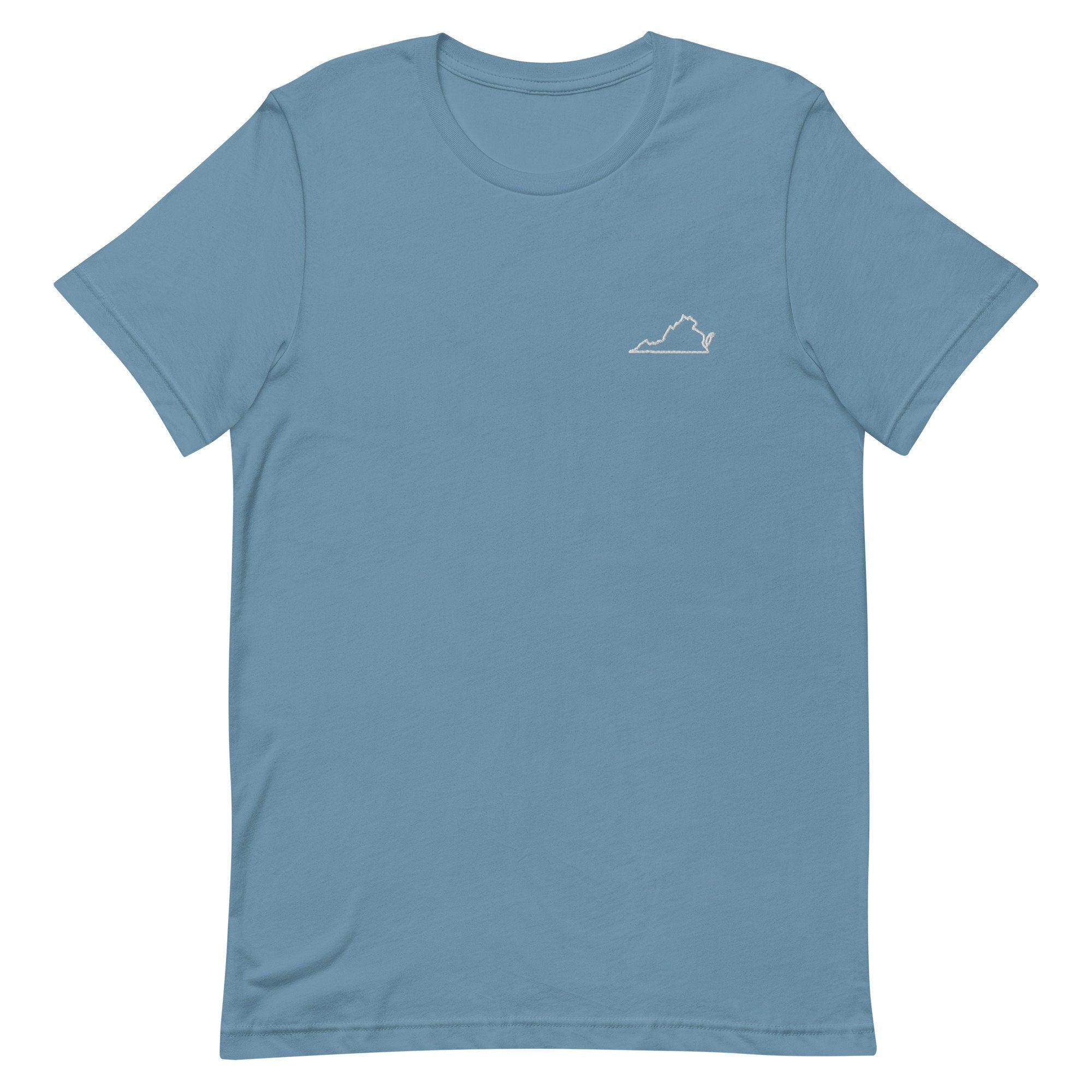Virginia Premium Men's T-Shirt, Embroidered Men's T-Shirt Gift for Boyfriend, Men's Short Sleeve Shirt - Multiple Colors