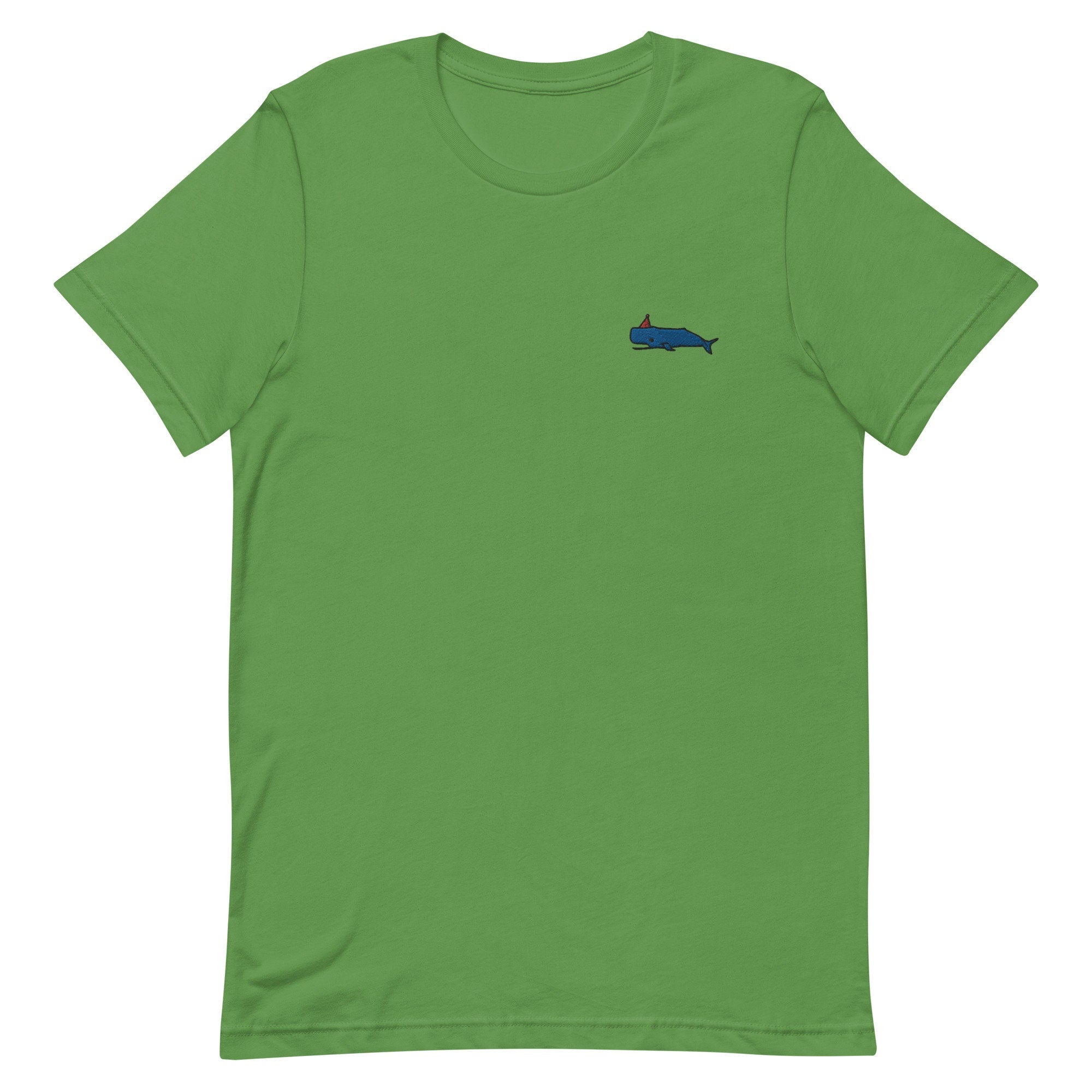 Party Whale Premium Men's T-Shirt, Embroidered Men's T-Shirt Gift for Boyfriend, Men's Short Sleeve Shirt - Multiple Colors